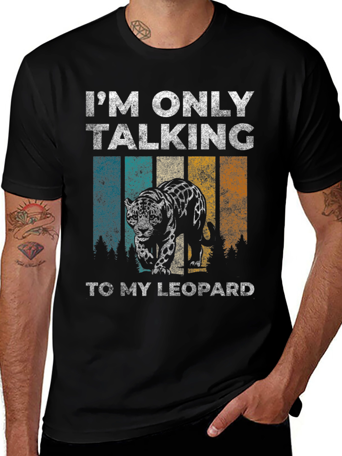 Variant 8 of Leopard Graphic T-Shirt - Only Talking to My Leopard