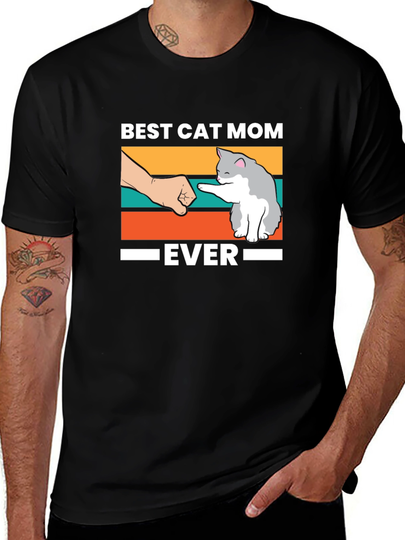Variant 15 of Best Cat Mom Ever T-Shirt - Cute Cat Lover Tee