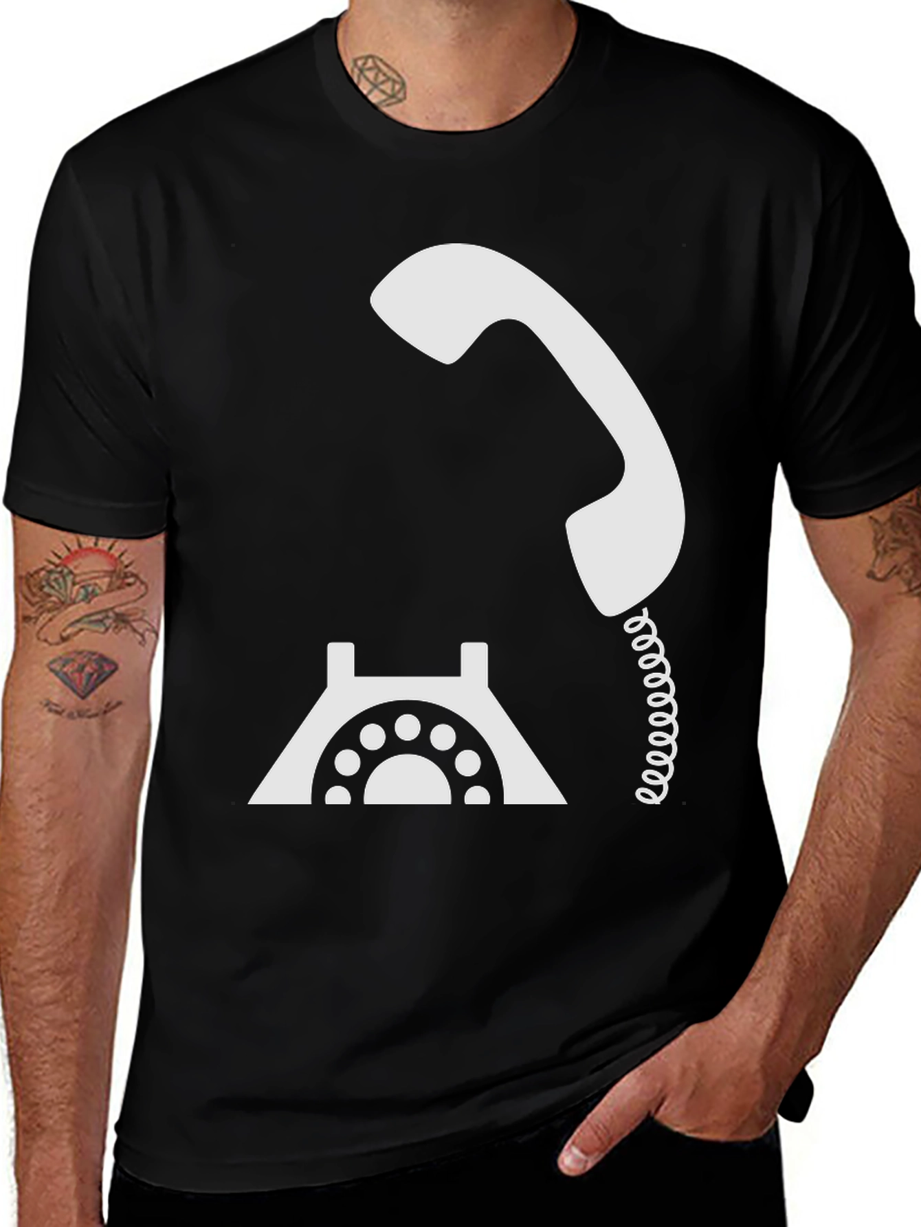 Variant 5 of Retro Rotary Phone T-Shirt - Classic Style!