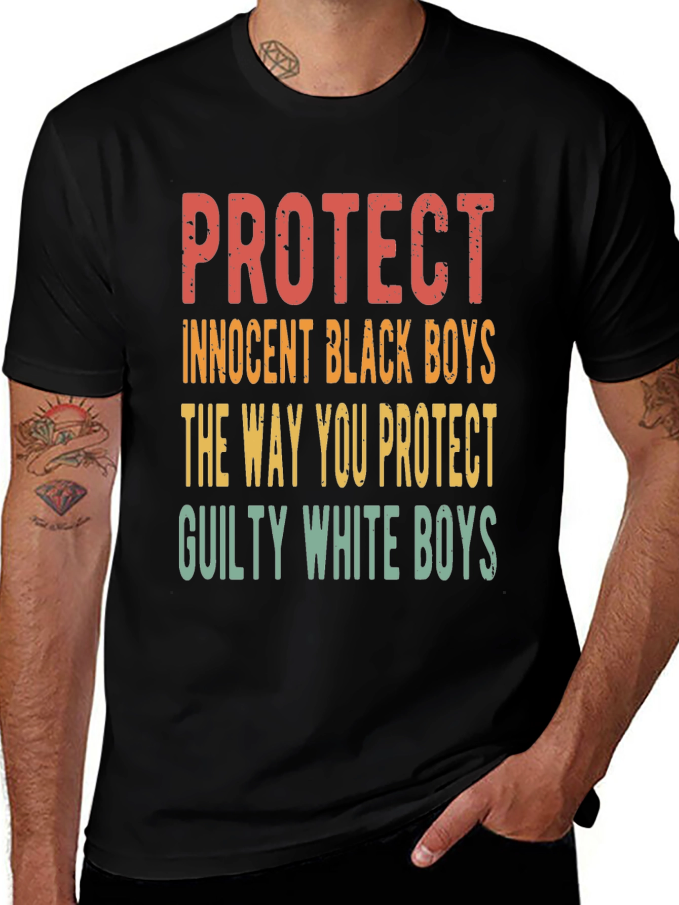 Variant 25 of Protect Innocent Black Boys Graphic Tee