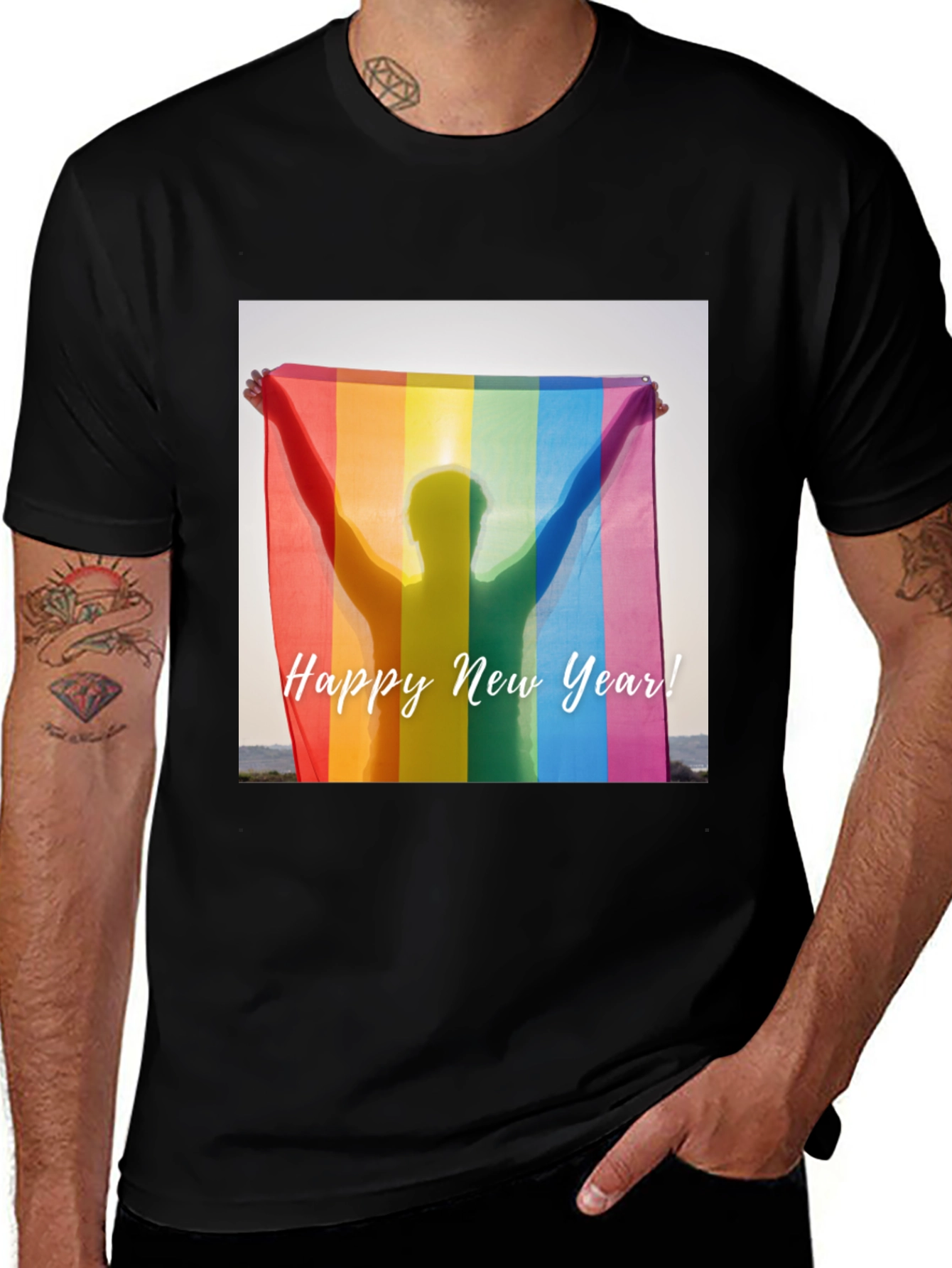 Variant 29 of Happy New Year Pride Rainbow T-Shirt