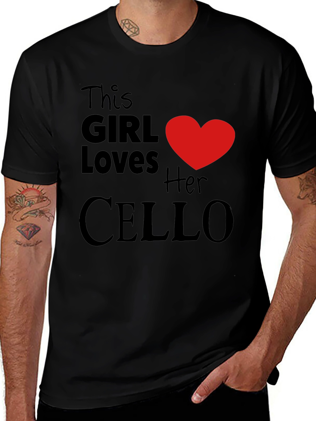 Variant 13 of This Girl Loves Her Cello T-Shirt - Musician Gift