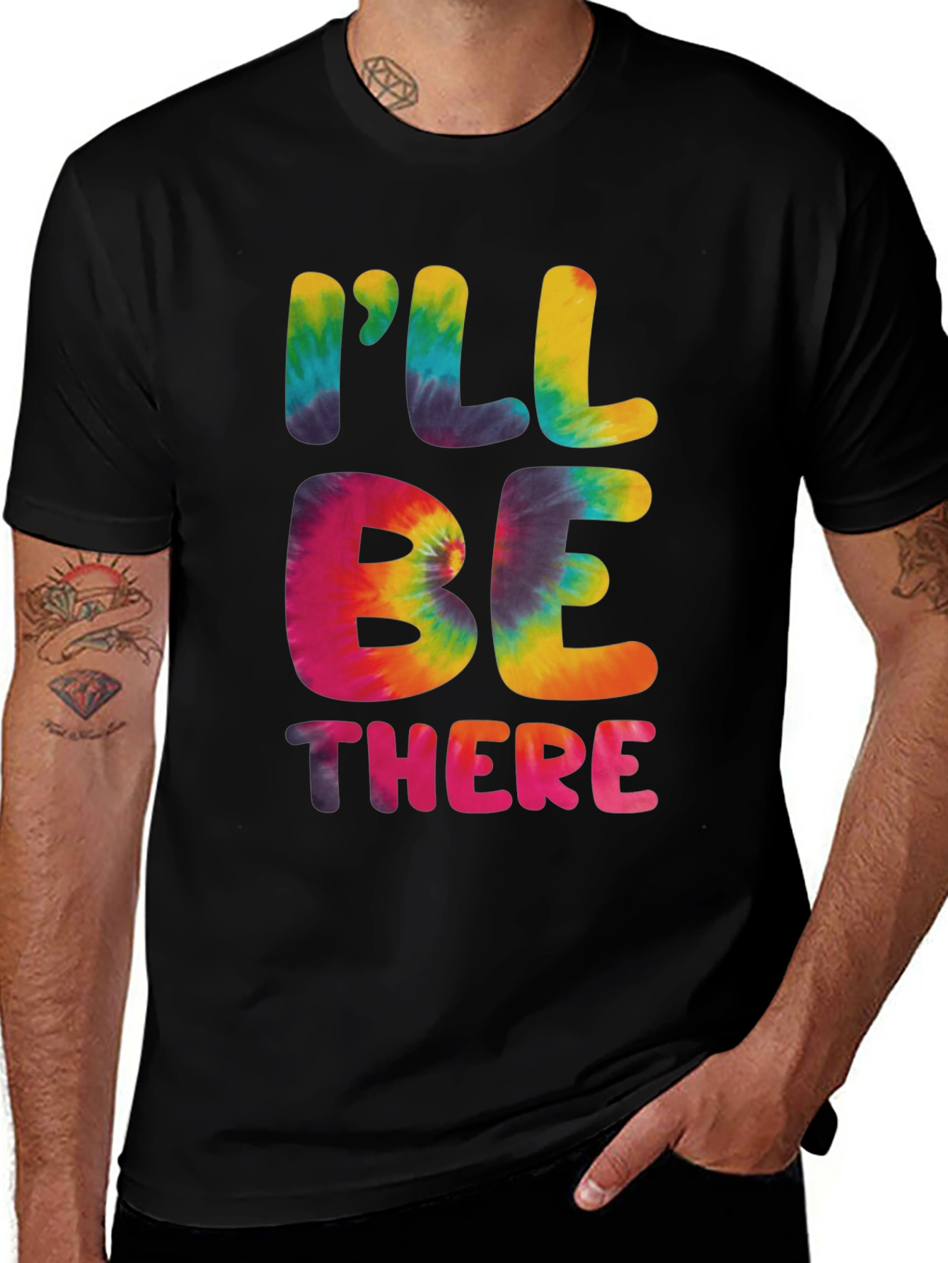 Variant 21 of I'll Be There Tie Dye Graphic Tee