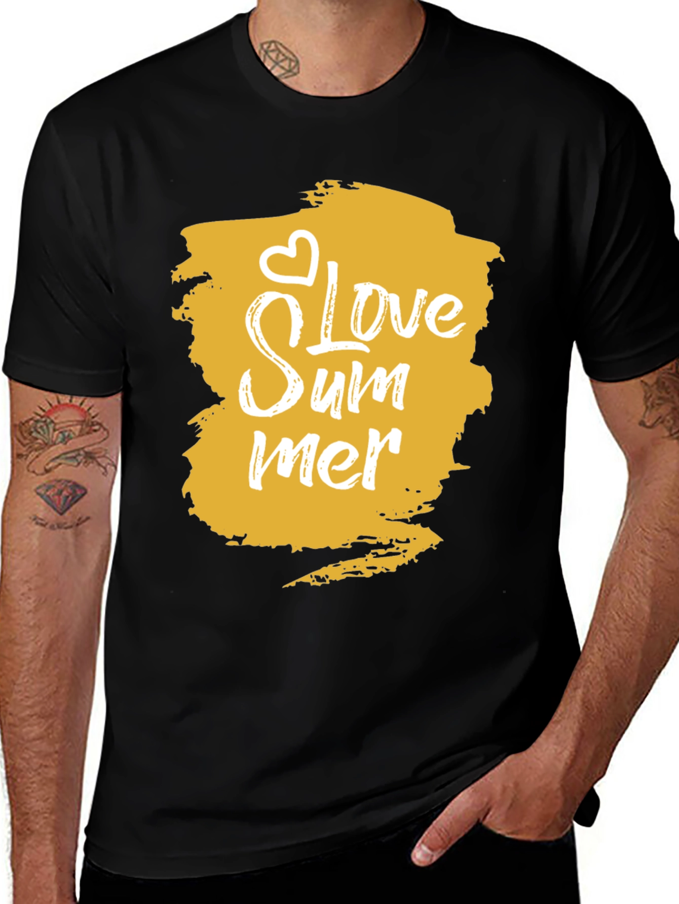 Variant 16 of Love Summer Graphic Black T-Shirt