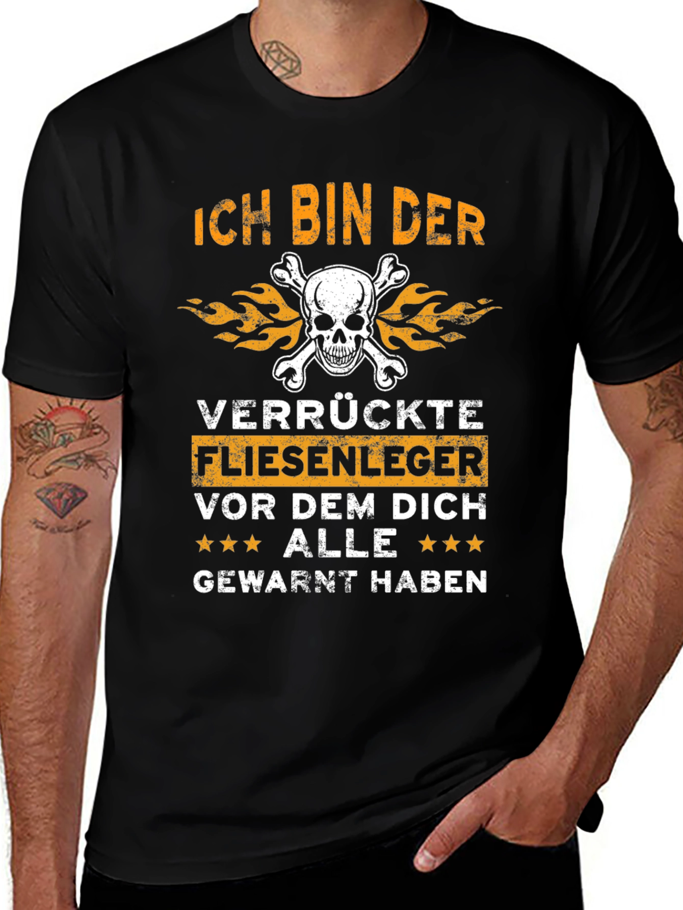 Variant 21 of Ich Bin Der Verrückte Fliesenger T-Shirt