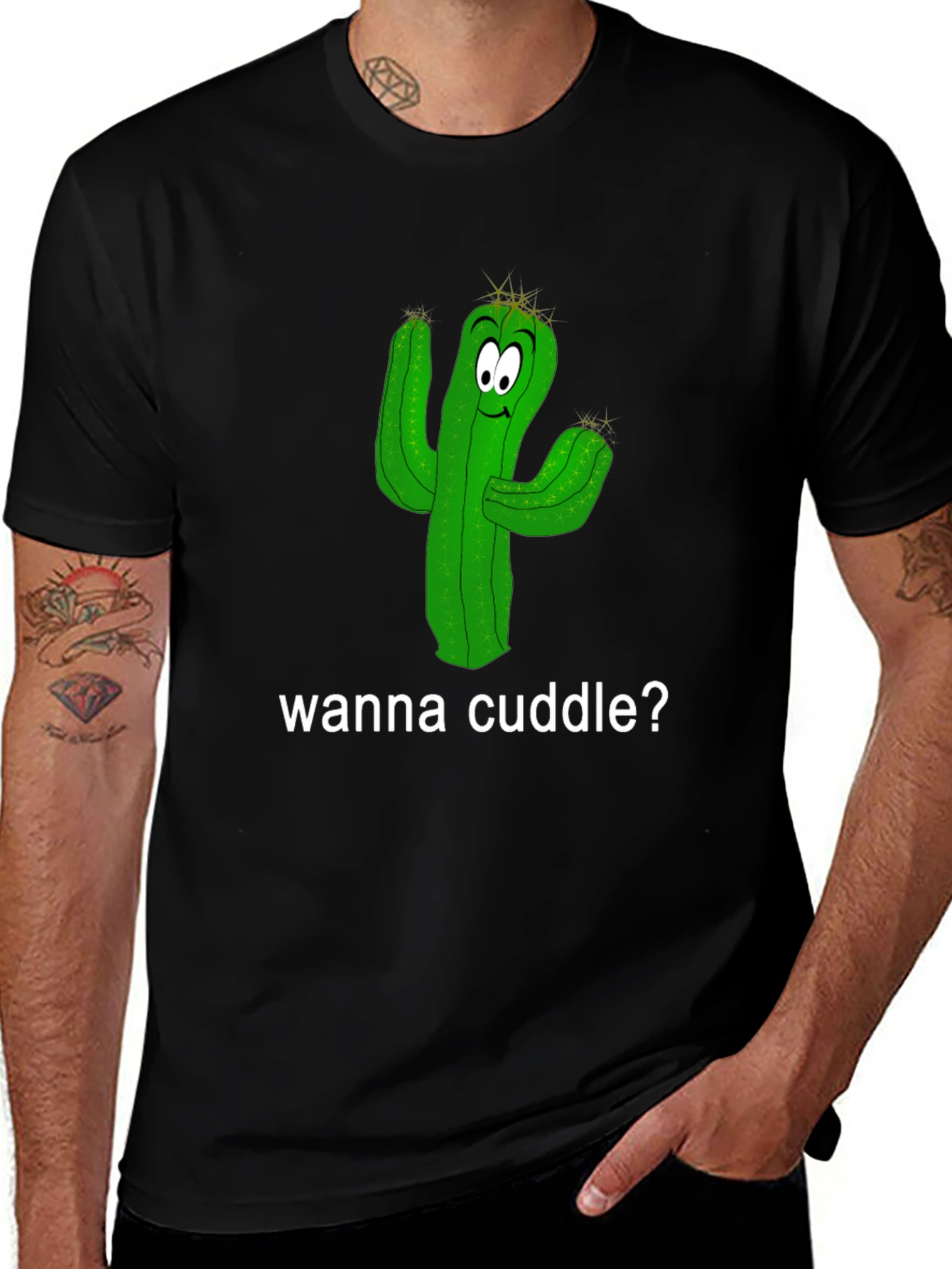 Variant 18 of Cuddle Cactus T-Shirt - Funny Graphic Tee