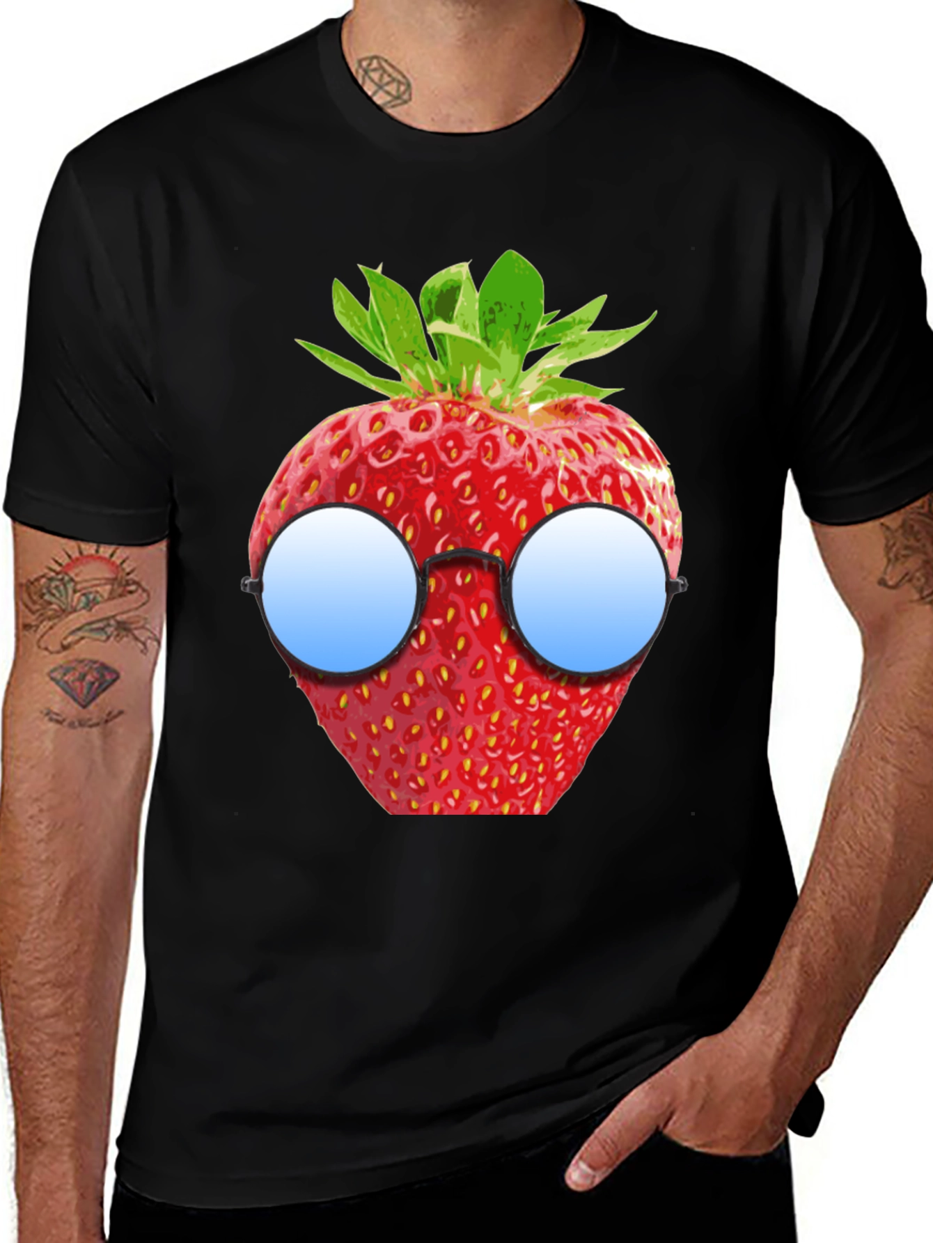 Variant 14 of Strawberry with Glasses Graphic T-Shirt