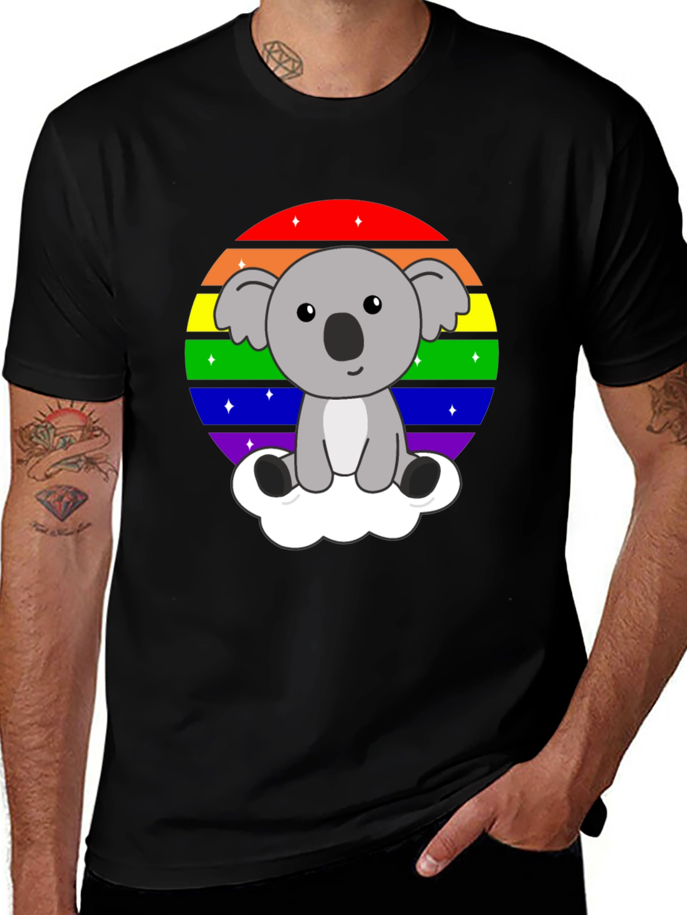Variant 3 of Rainbow Koala Cloud T-Shirt - Cute & Comfy