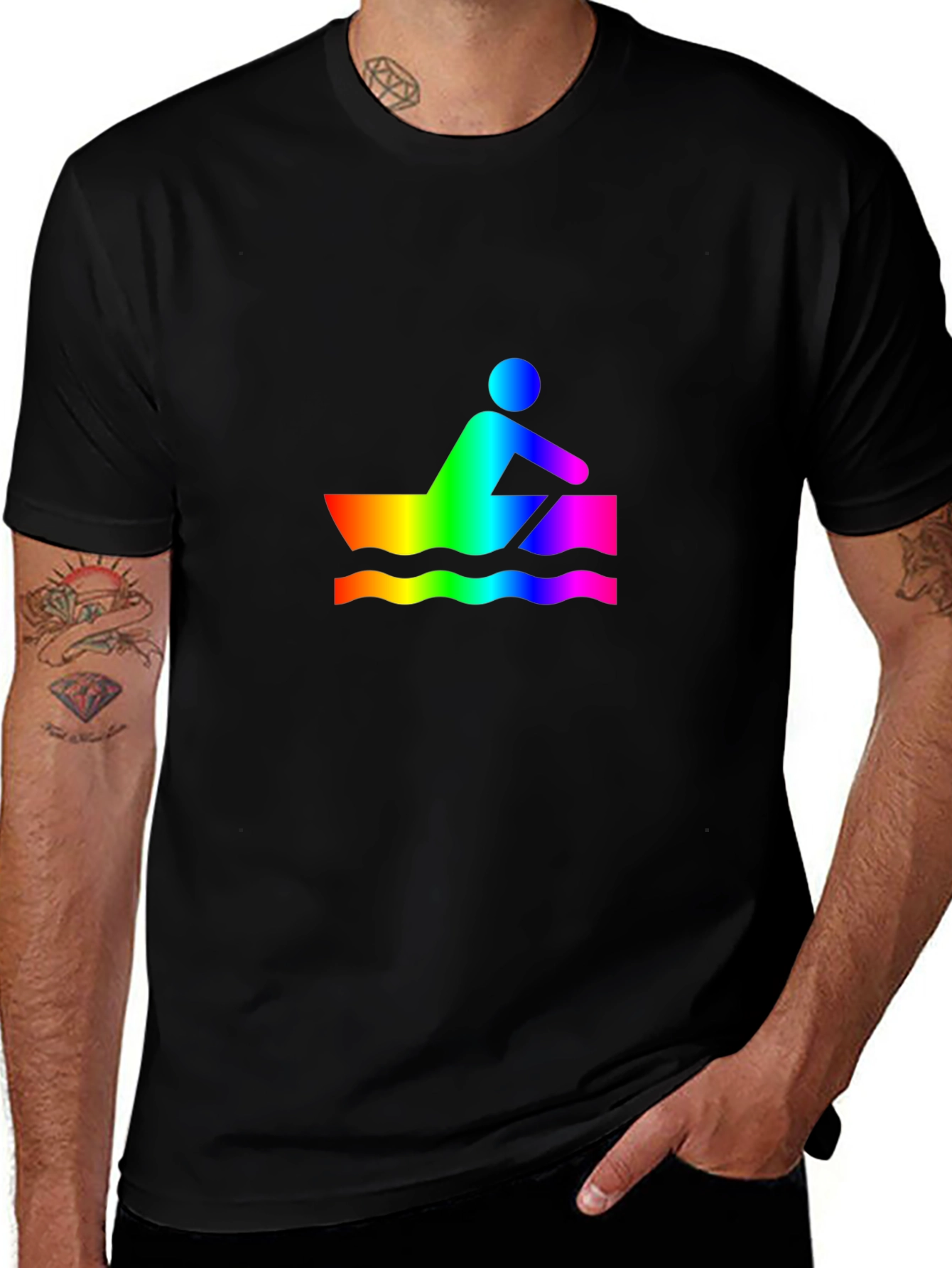 Variant 2 of Rainbow Rowing T-Shirt