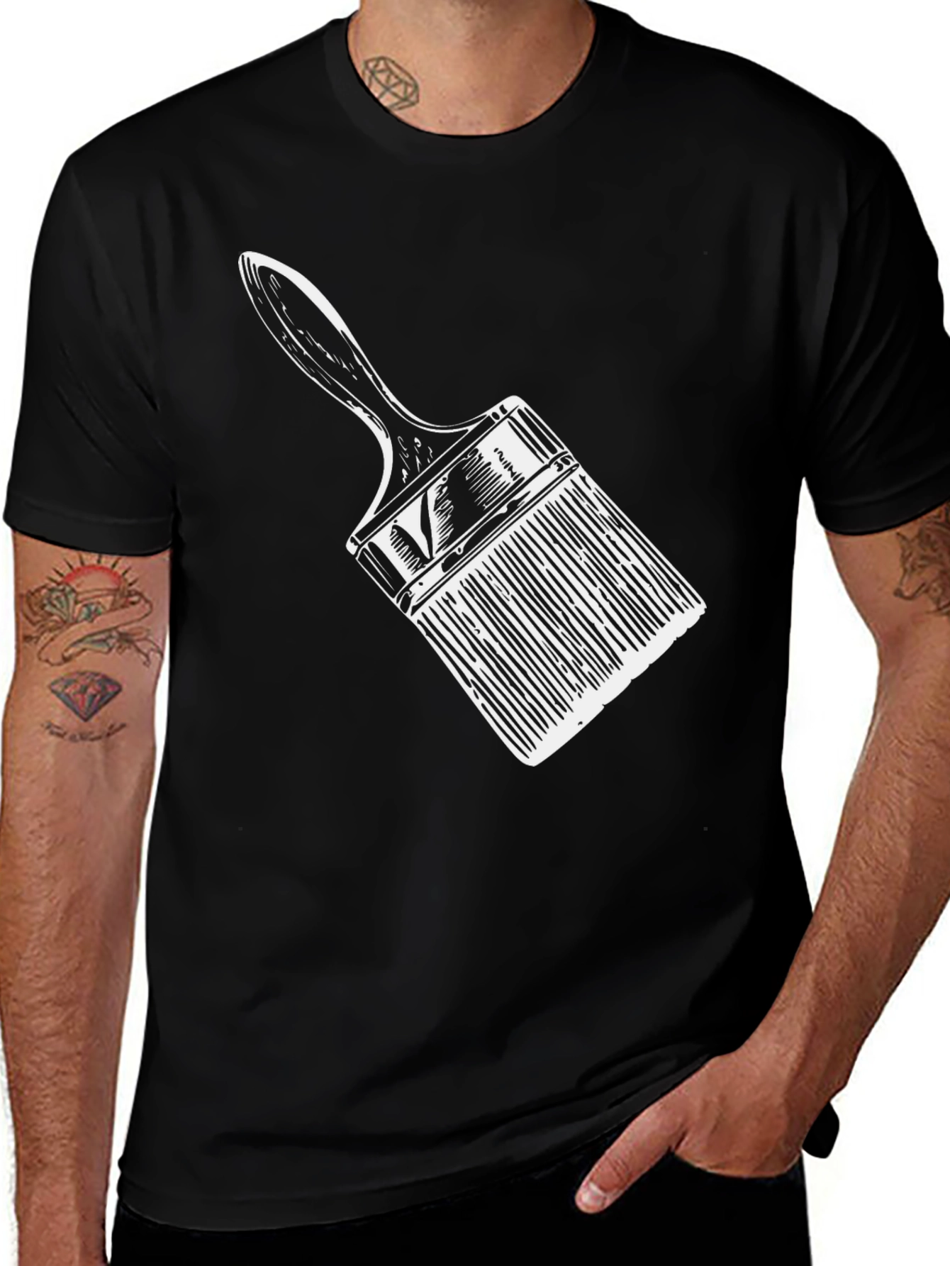Variant 6 of Paint Brush Graphic Tee - Artist Apparel