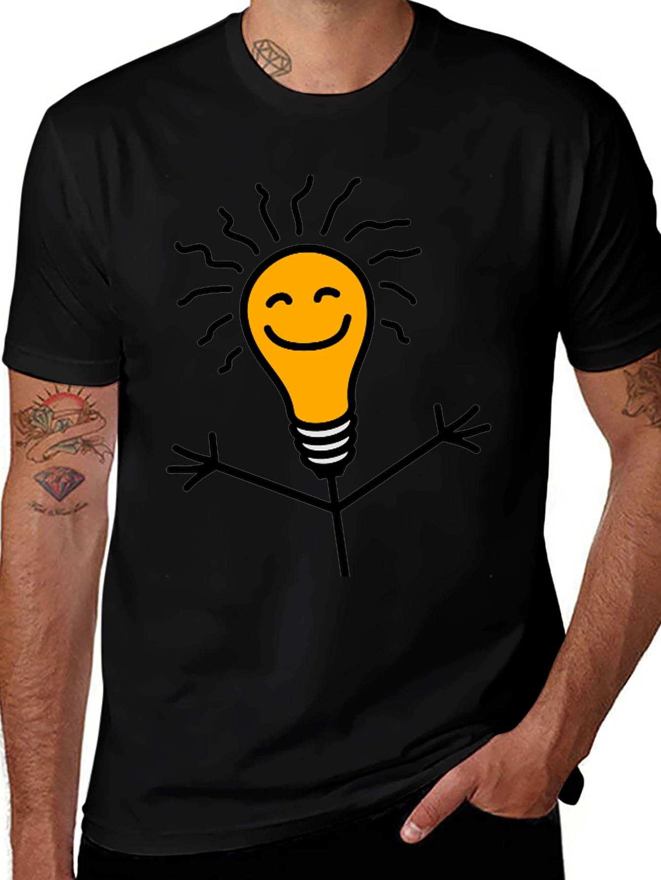 Variant 18 of Funny Idea Light Bulb Graphic Tee