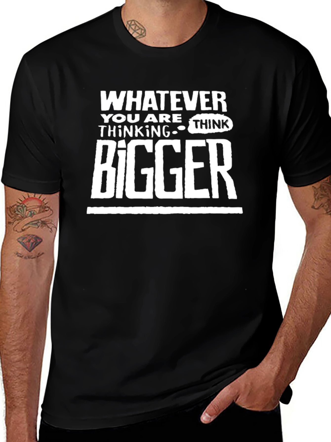 Variant 14 of Think Bigger Graphic T-Shirt - Black