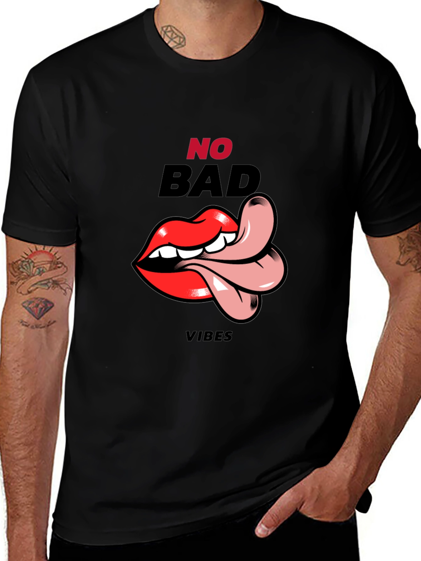 Variant 13 of No Bad Vibes Graphic Tee - Trendy Streetwear