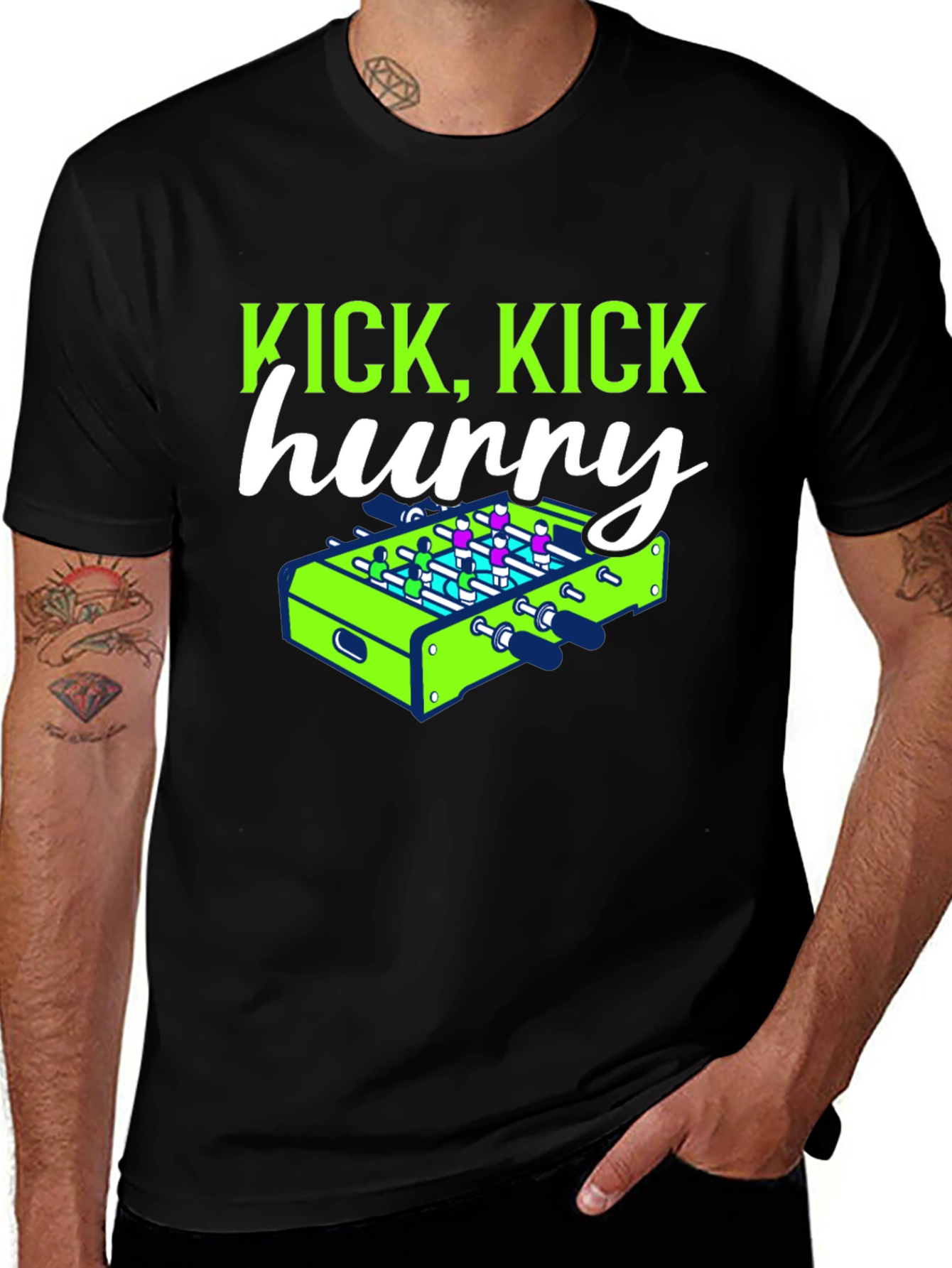 Kick Hunny Foosball T-Shirt - Fun Graphic Tee