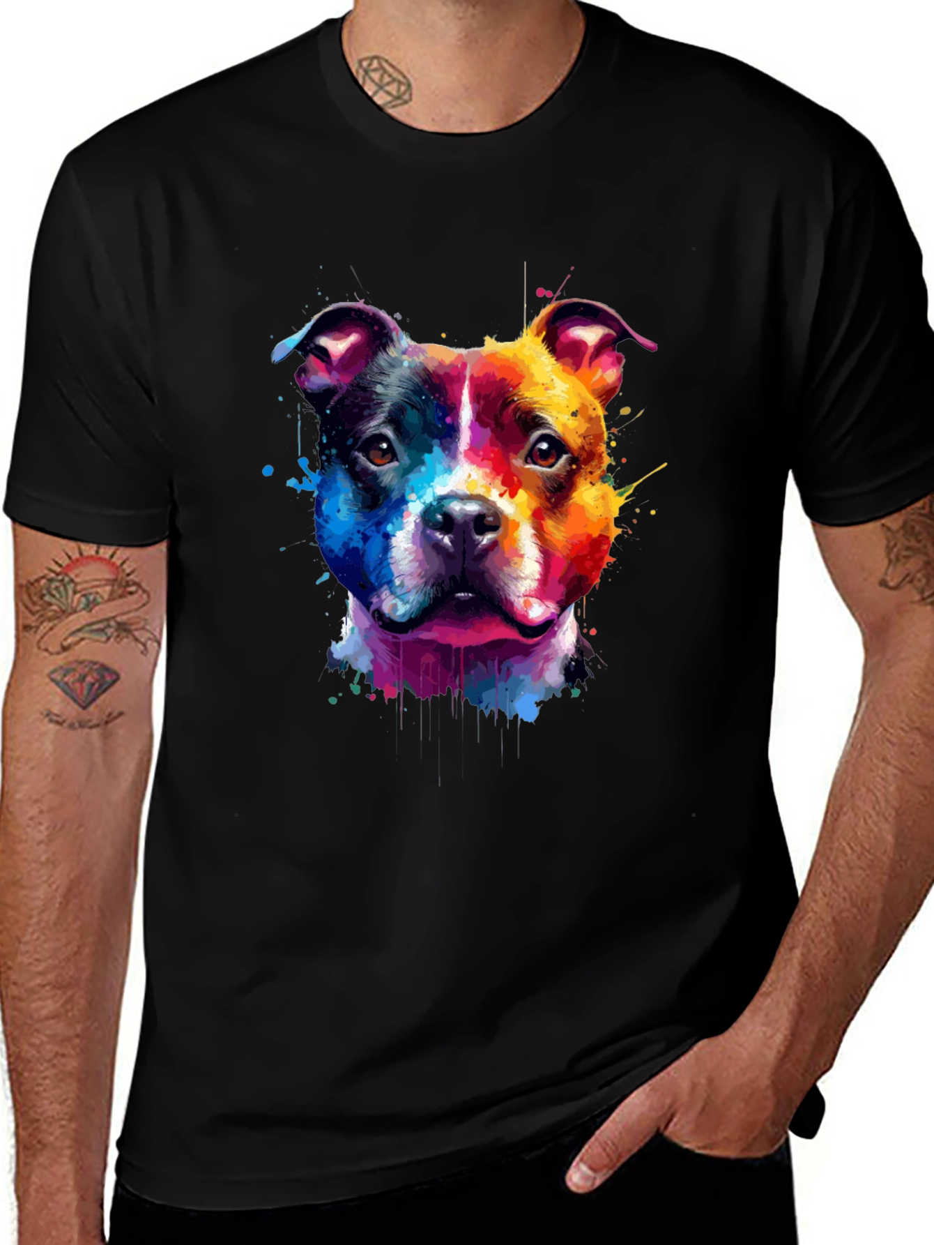Variant 16 of Colorful Dog Graphic T-Shirt