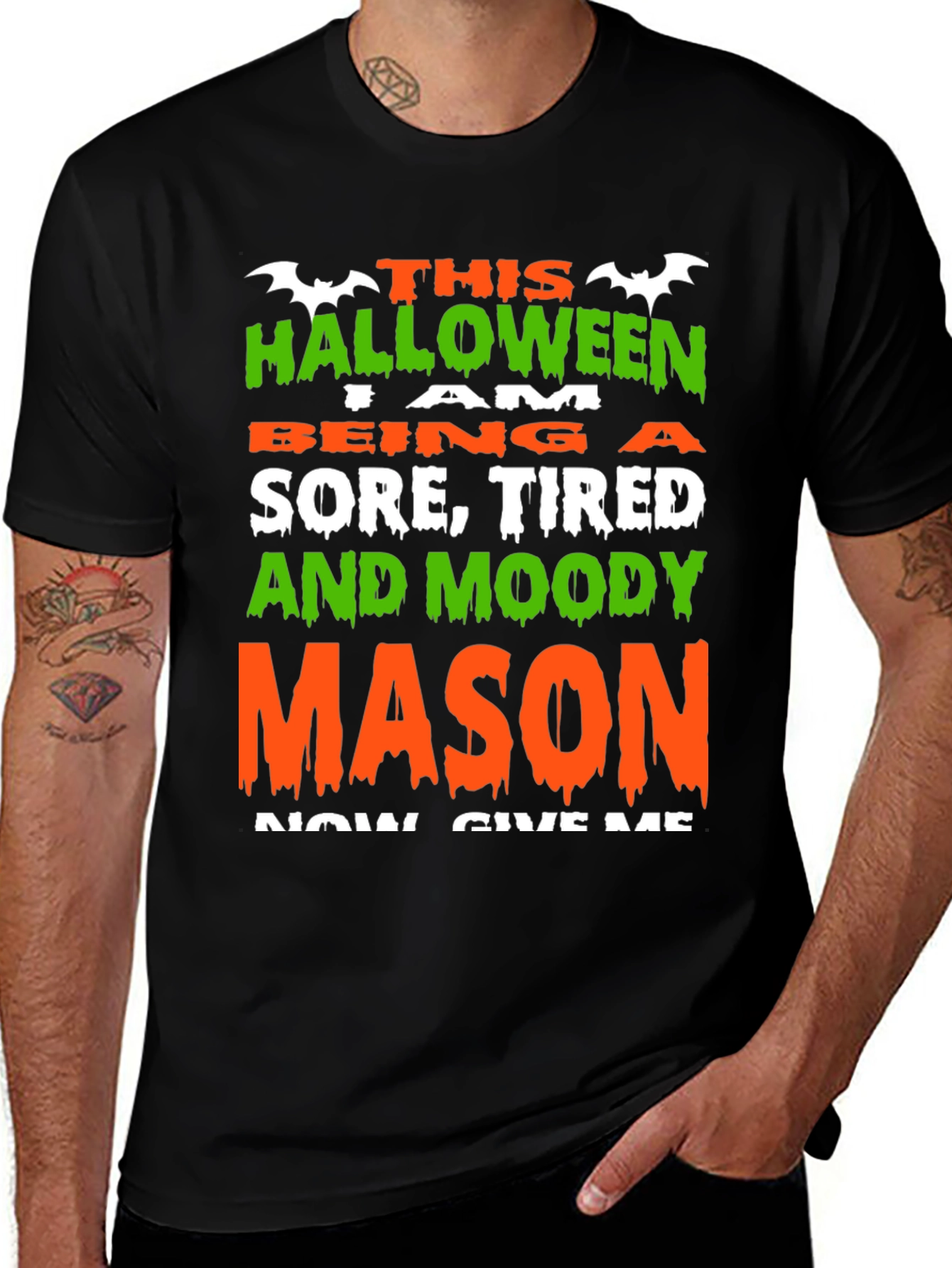 Halloween Sore Tired Moody Mason T-Shirt