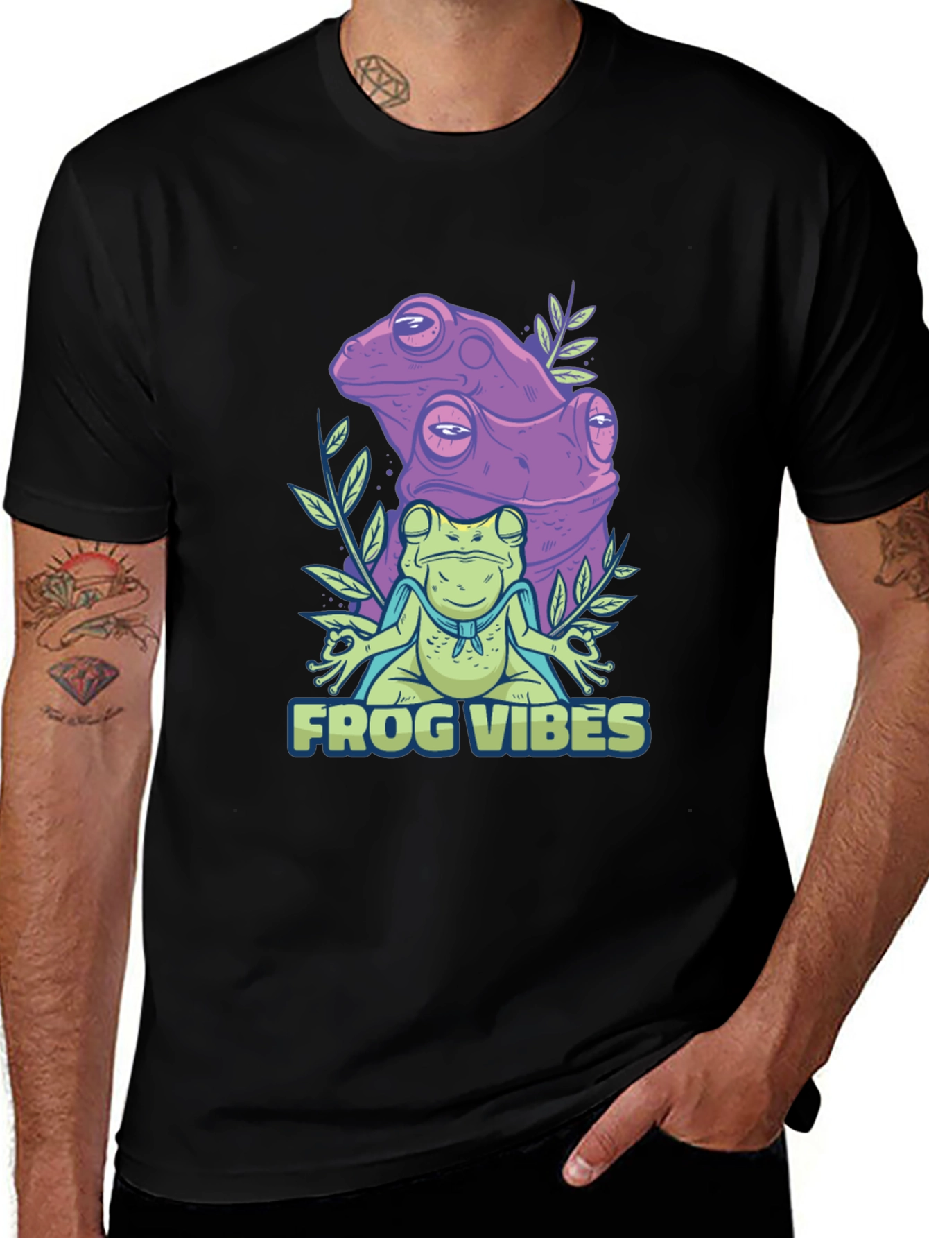 Variant 17 of Frog Vibes Graphic Tee - Relaxed Fit