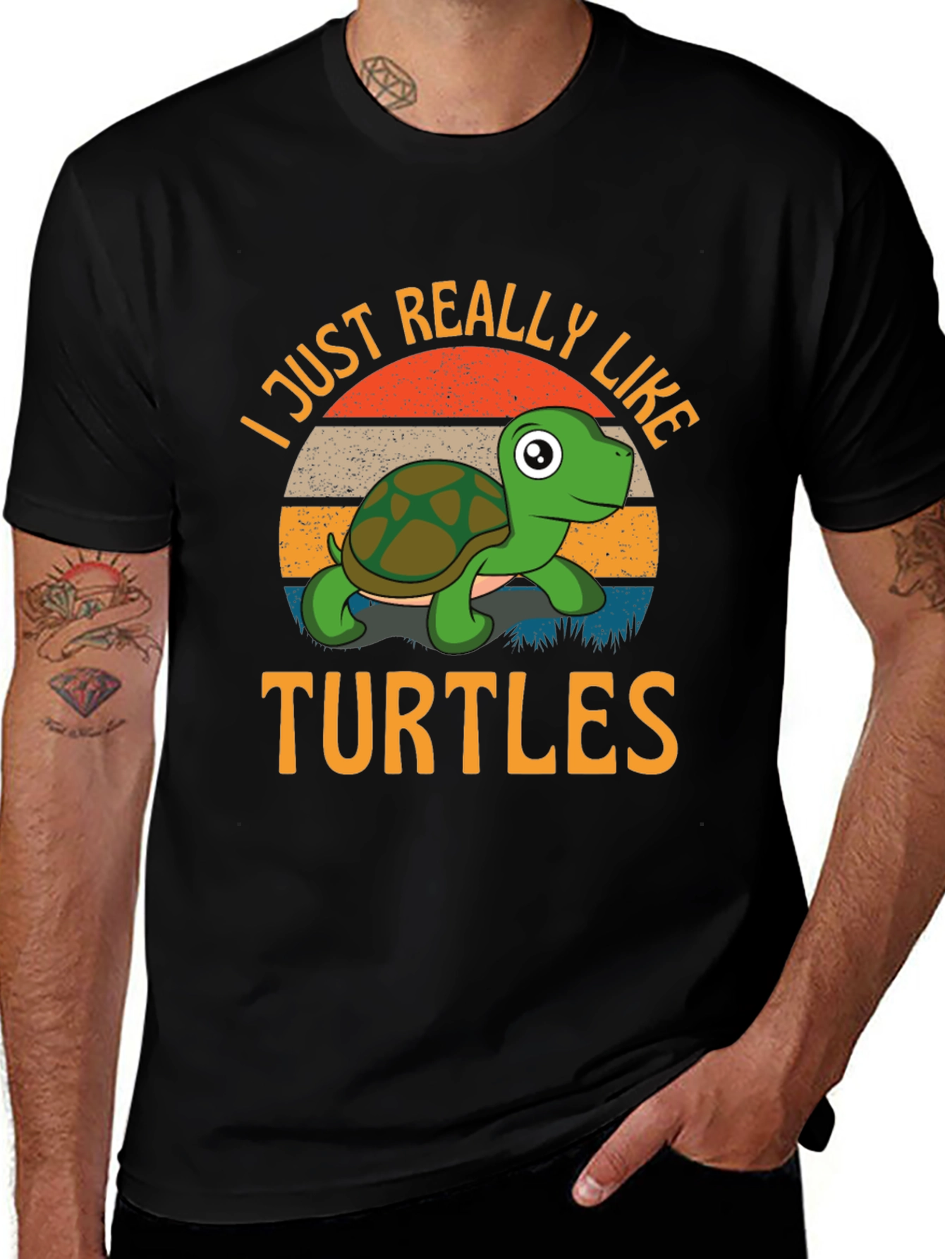 Variant 3 of I Just Really Like Turtles Graphic T-Shirt