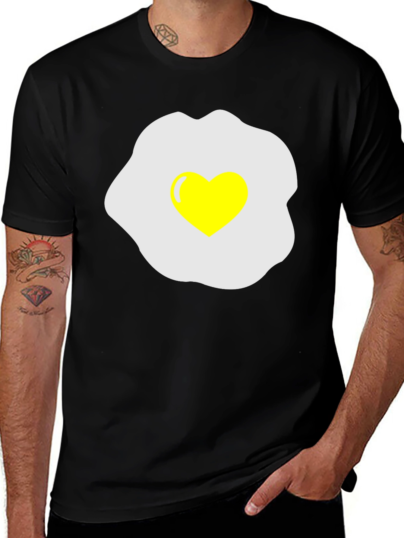 Variant 8 of Heart Egg T-Shirt - Sunny Side Up Love!