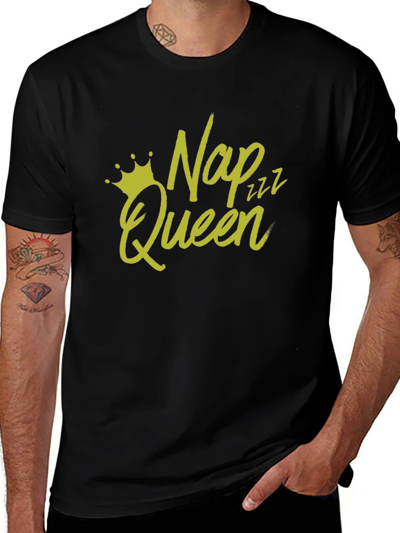 Nap Queen Graphic T-Shirt - Black Cotton Tee
