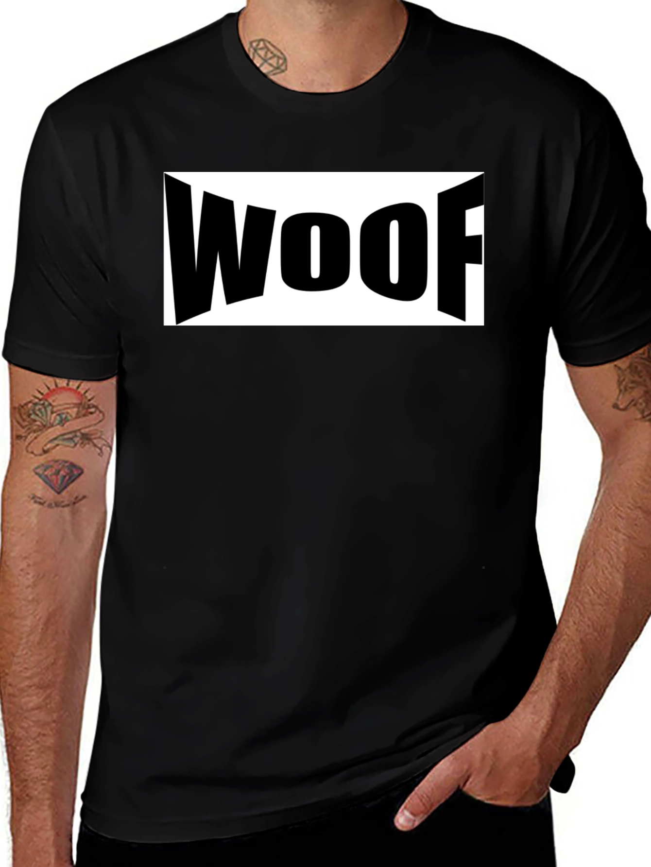 Variant 10 of WOOF Graphic Tee - Classic Black