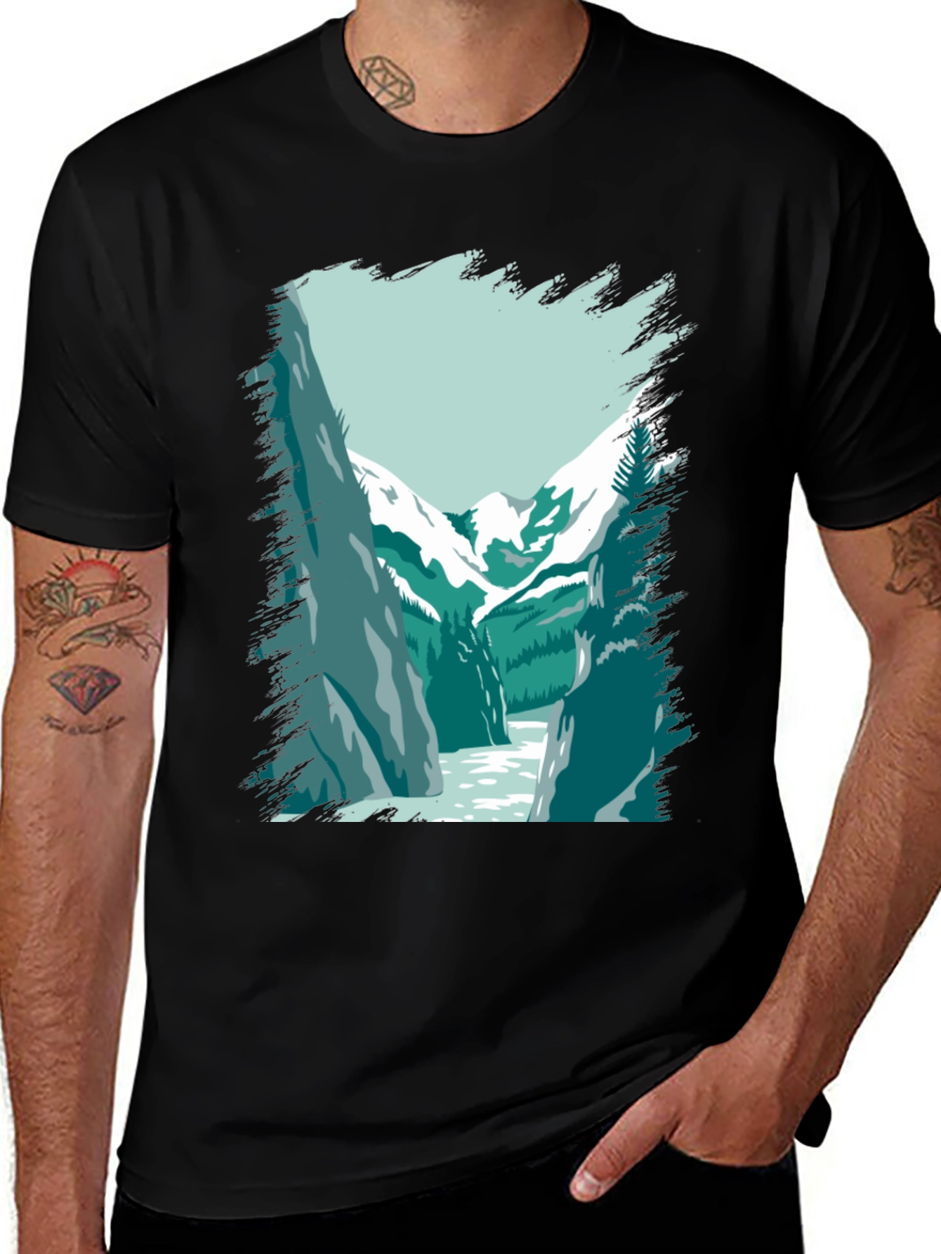 Variant 17 of Mountain View Graphic Tee - Nature Inspired T-Shirt