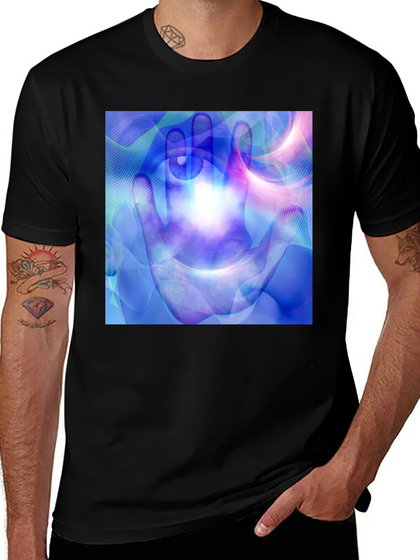 Abstract Hand Print T-Shirt