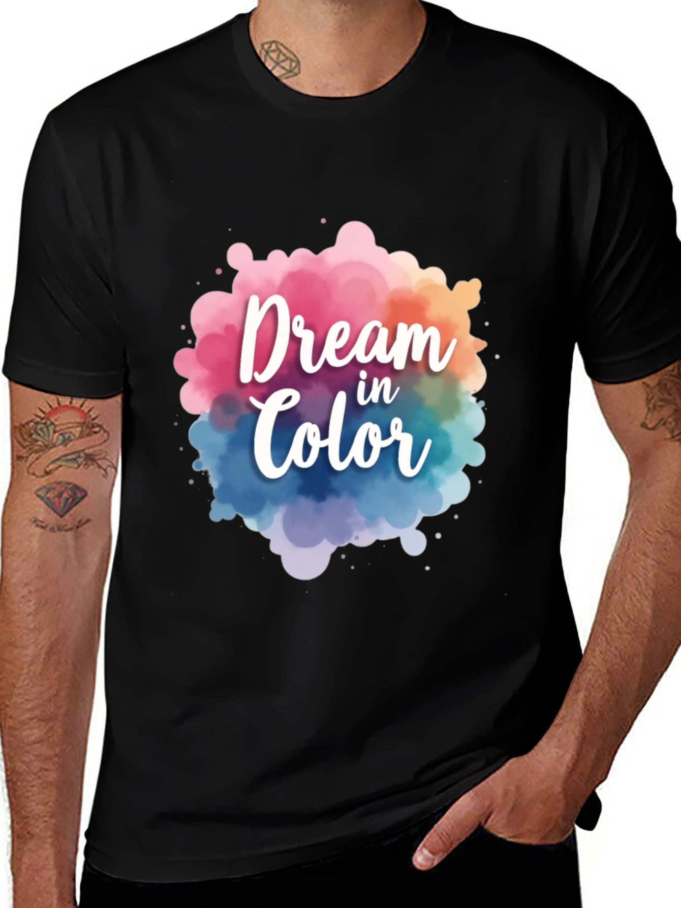 Variant 4 of Dream in Color Graphic Tee - Stylish Cotton Comfort