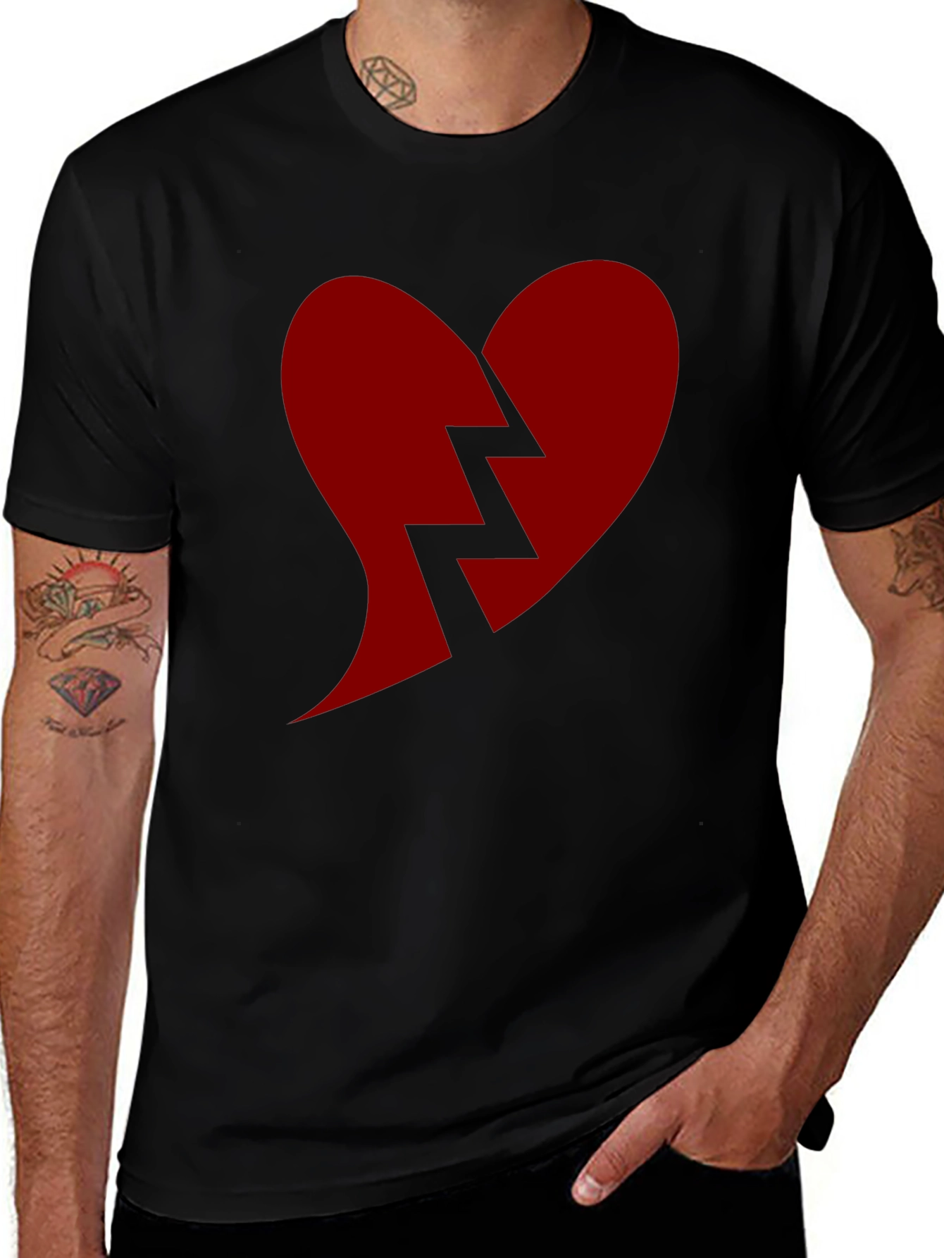 Broken Heart Graphic Tee - Classic Comfort Fit