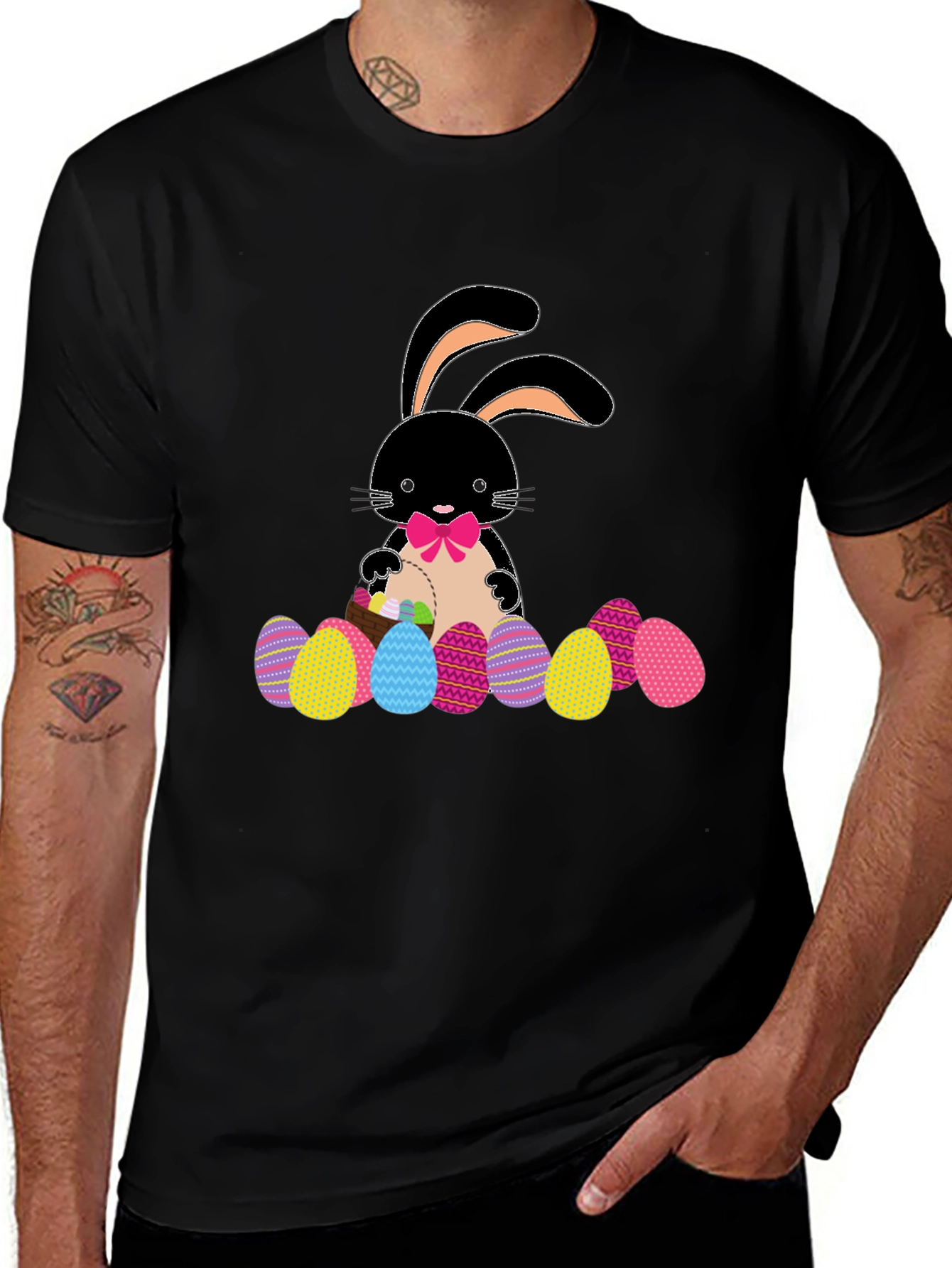 Variant 10 of Easter Bunny & Eggs Graphic Tee