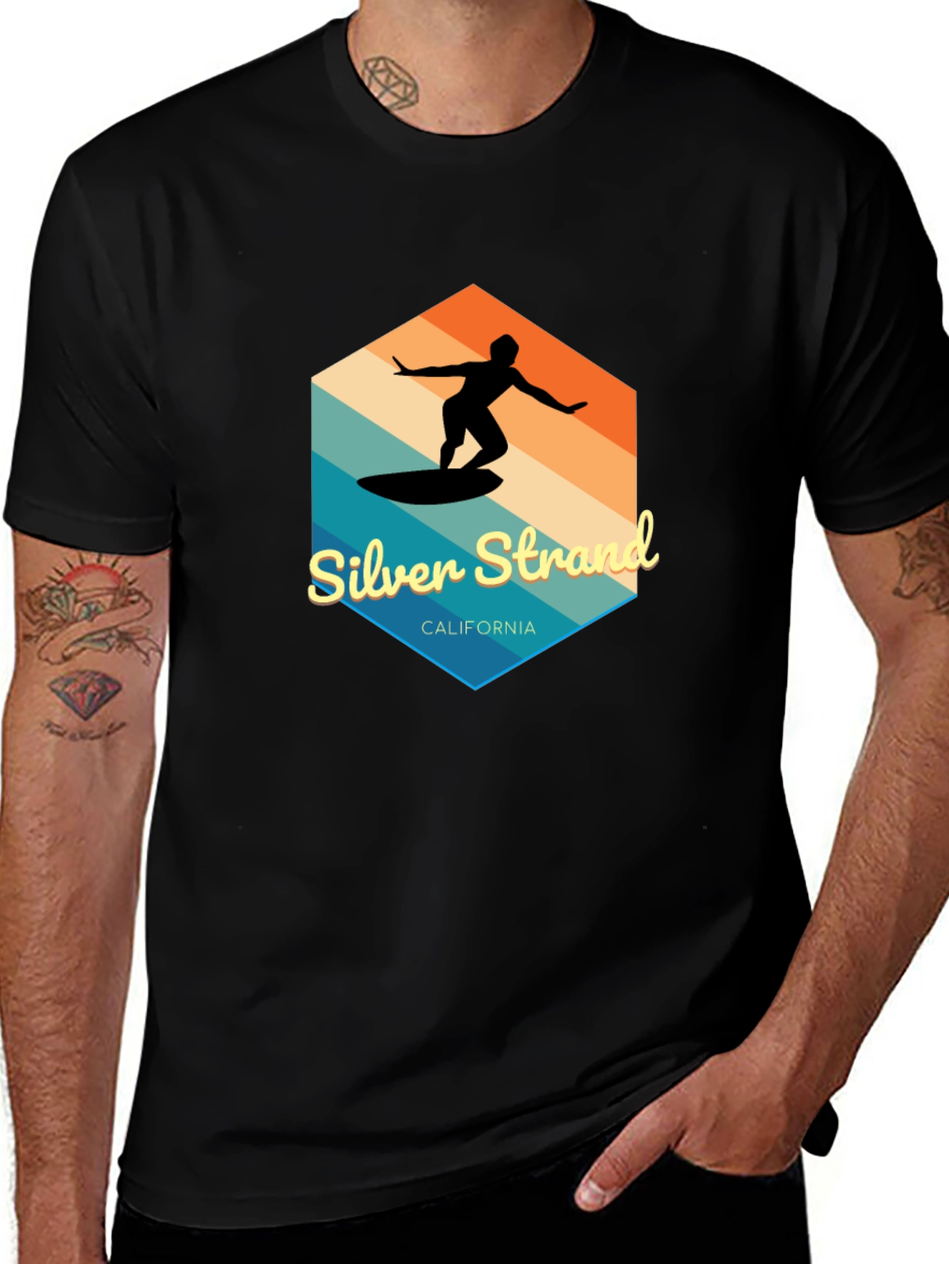 Variant 7 of Silver Strand California Surfer Graphic Tee