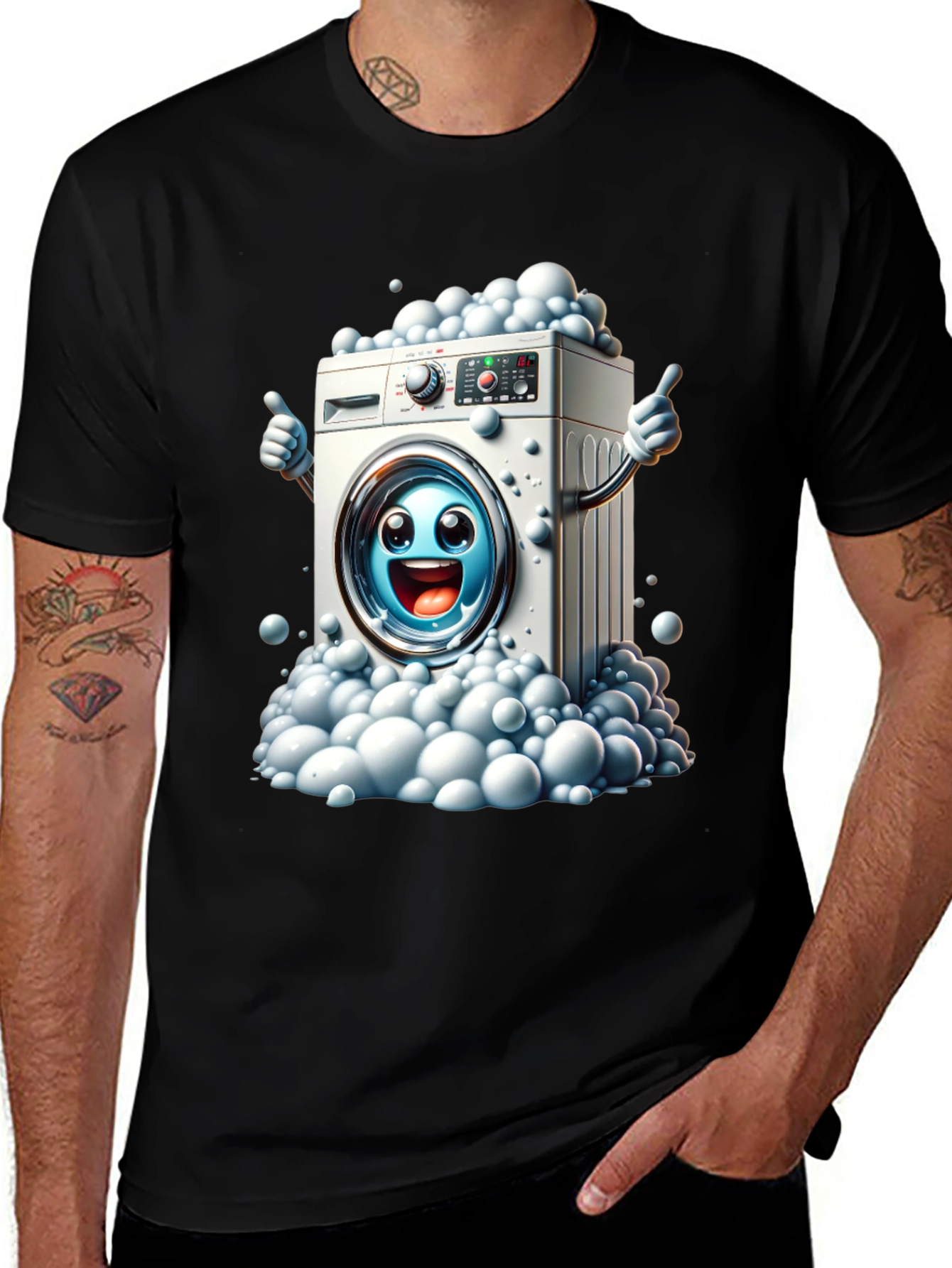 Variant 14 of Funny Washing Machine Graphic Tee