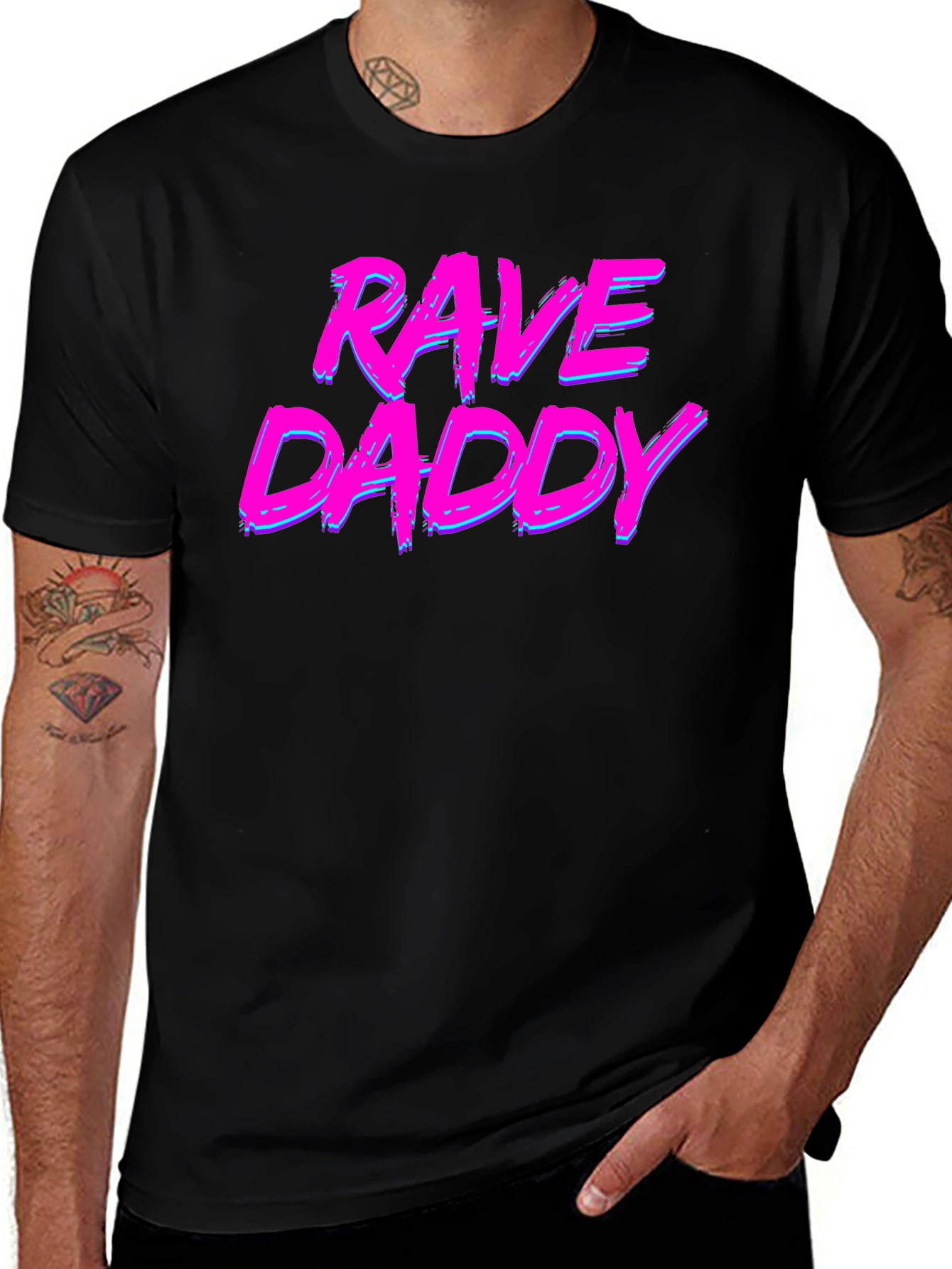 Variant 5 of Rave Daddy T-Shirt - Men's Black Tee