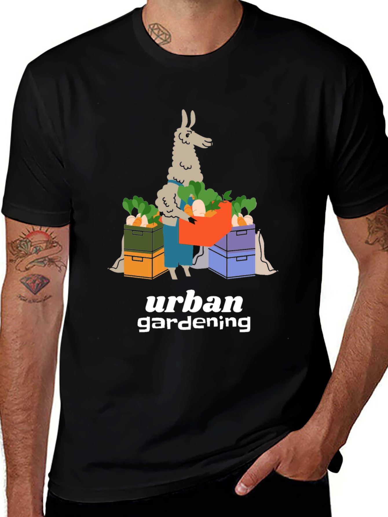 Urban Gardening Llama T-Shirt