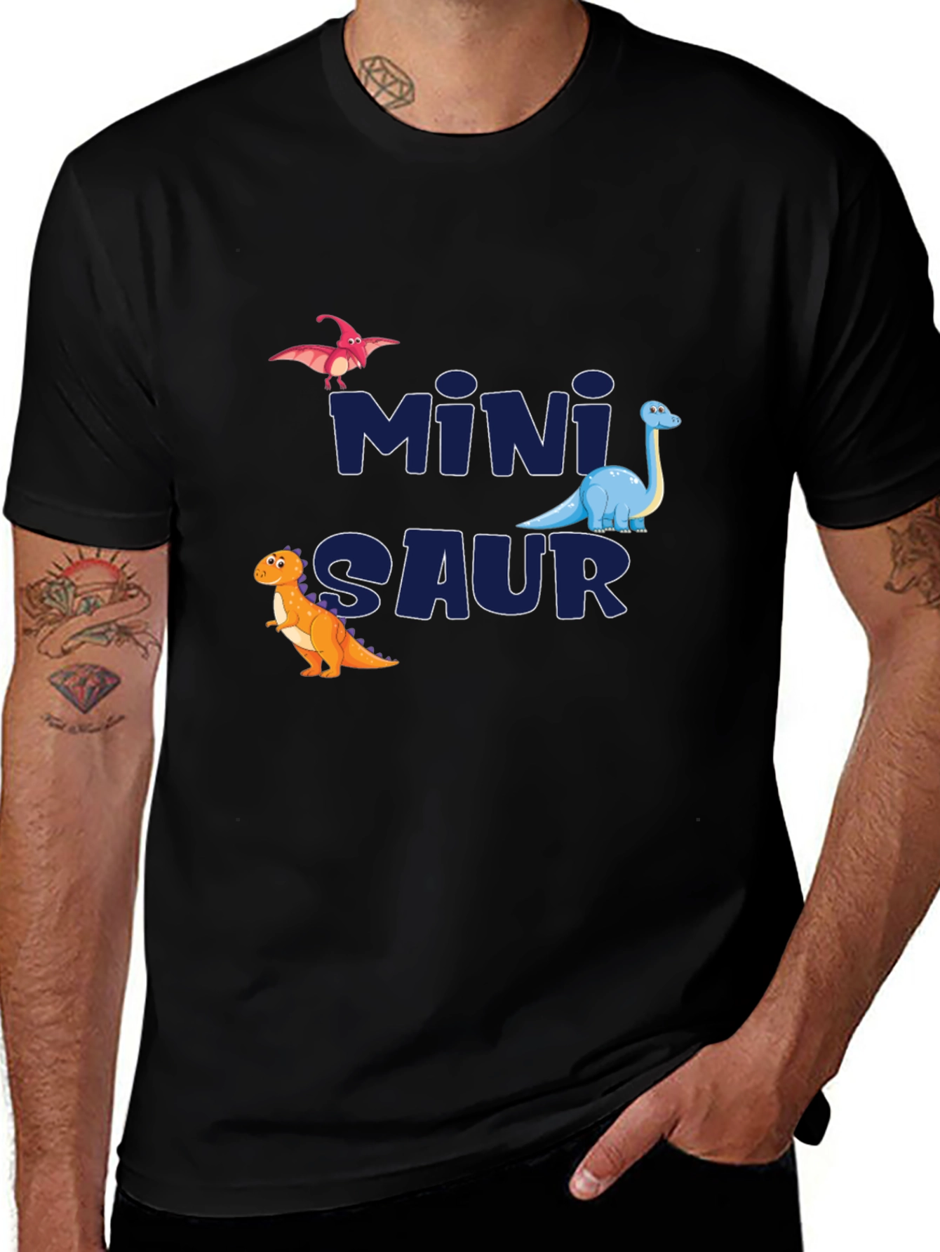 Mini Saur T-Shirt - Cute Dinosaur Graphic Tee