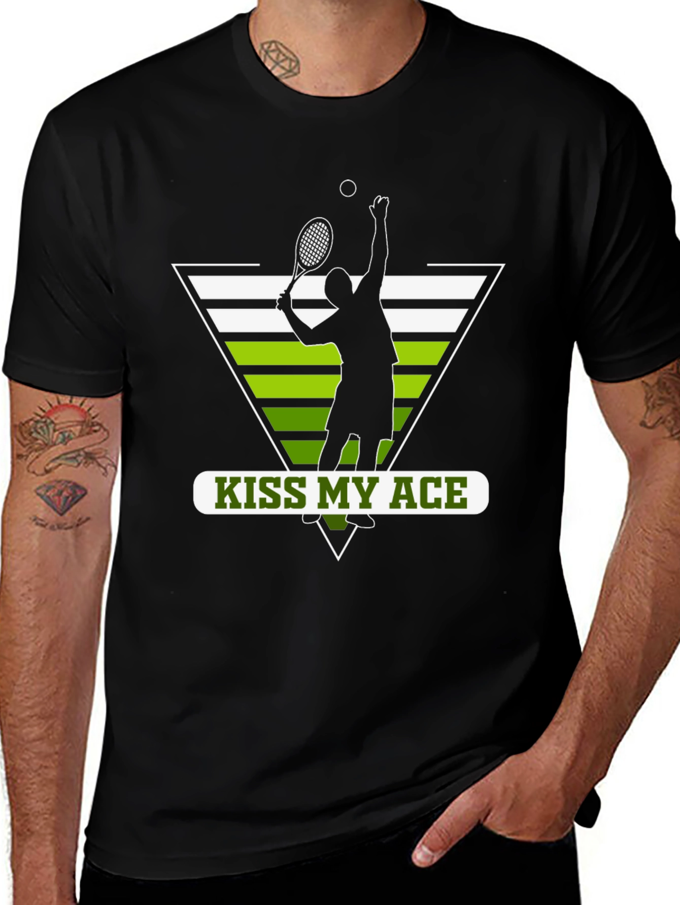 Variant 28 of Kiss My Ace Tennis T-Shirt - Black