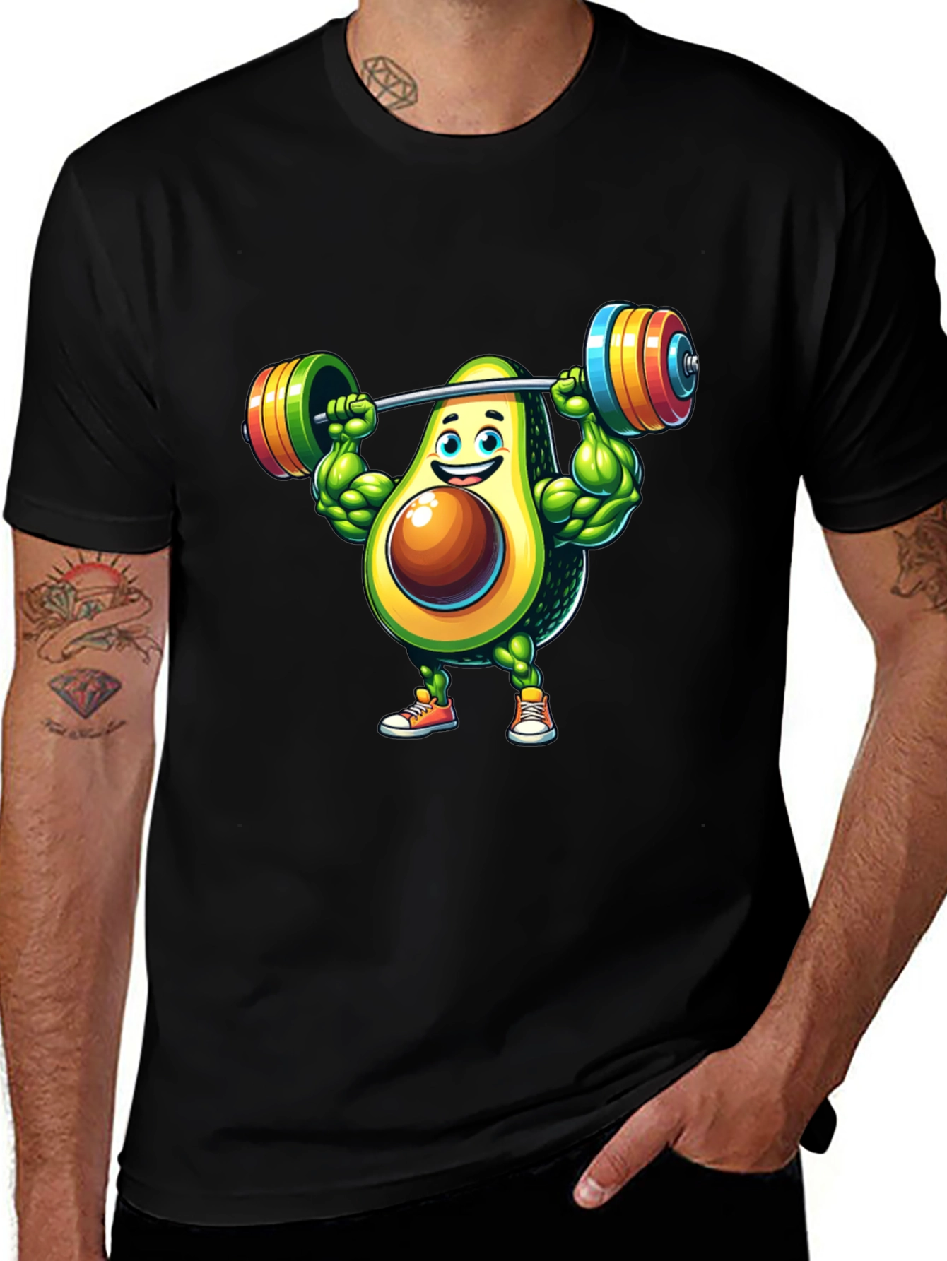 Variant 16 of Avocado Gym Workout Graphic T-Shirt