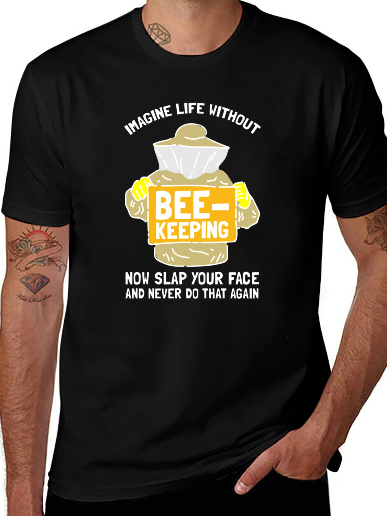 Variant 12 of Funny Beekeeper T-Shirt - Imagine Life Without Beekeeping