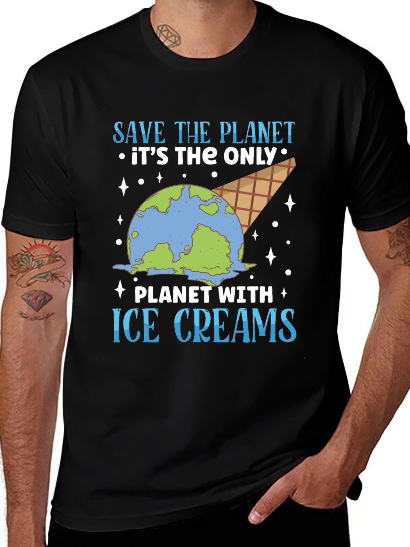 Variant 21 of Save the Planet Ice Cream T-Shirt