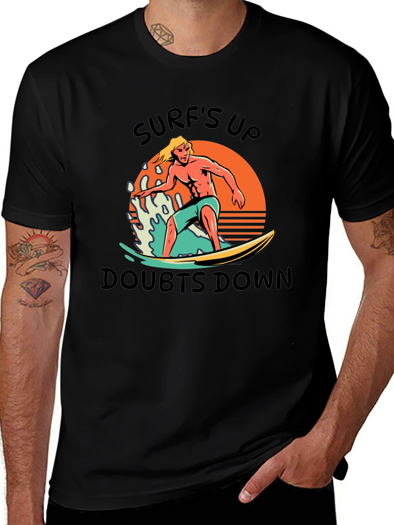Surf's Up T-Shirt - Surfer Graphic Tee
