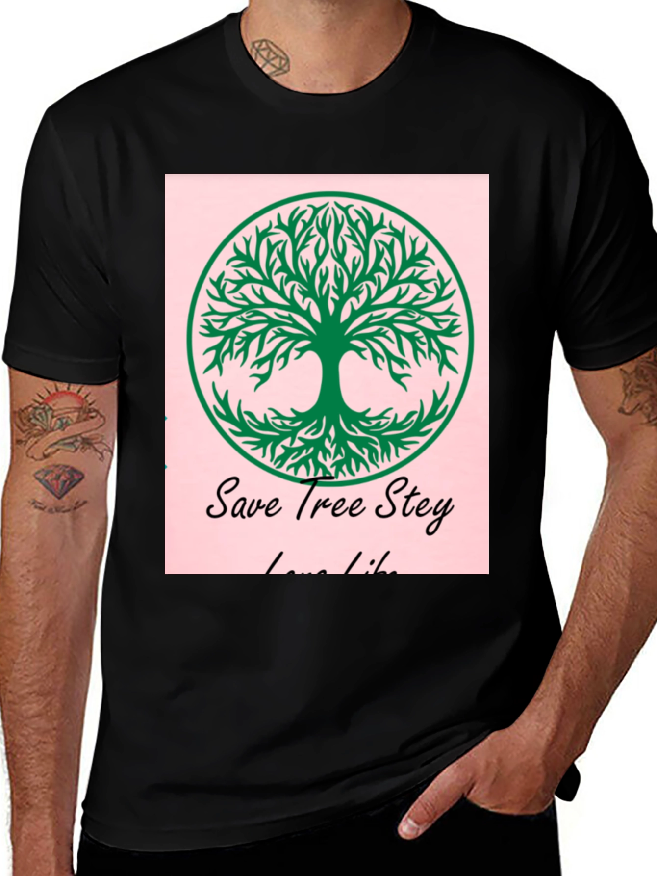 Variant 3 of Eco-Friendly Save Tree Stylish T-Shirt
