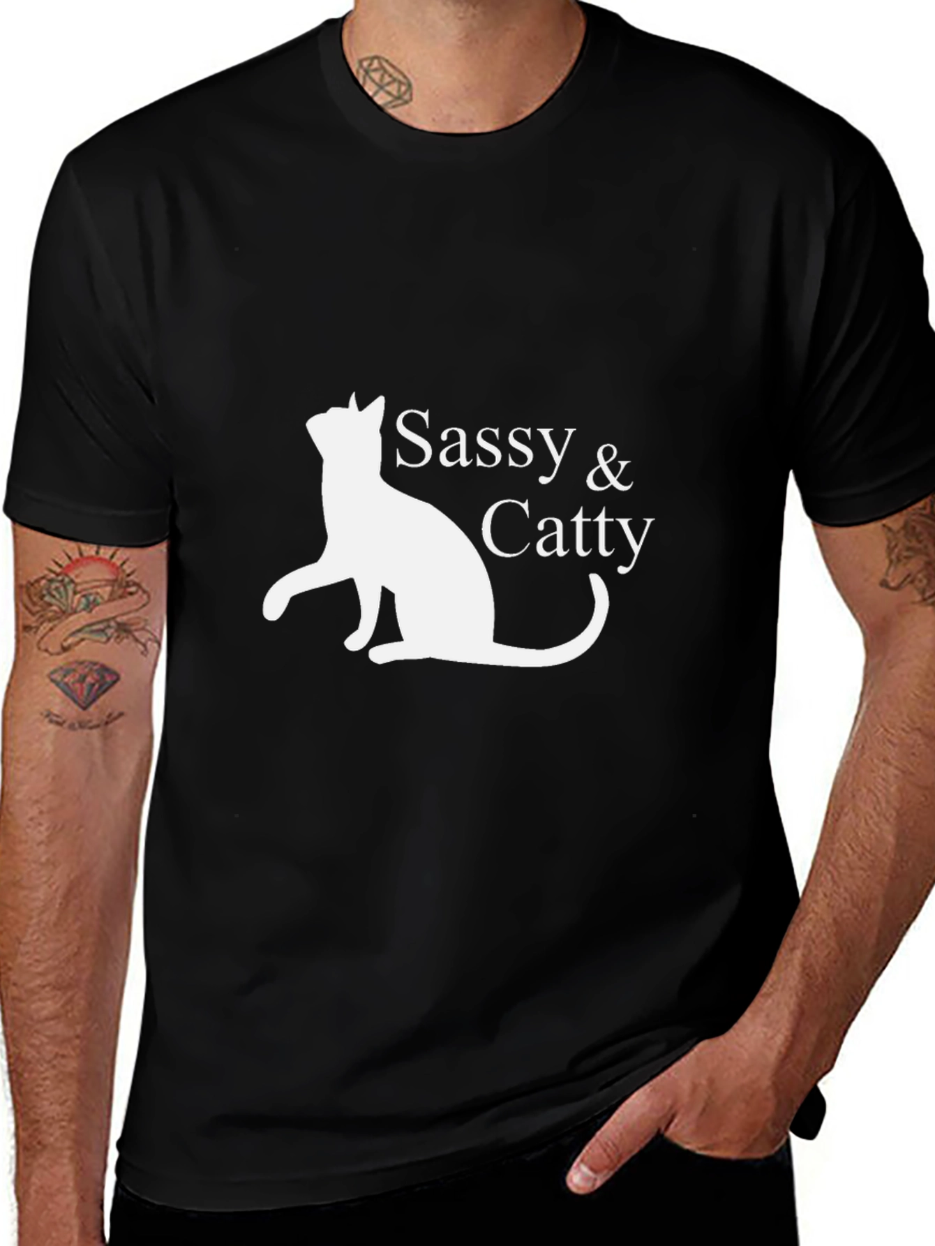 Variant 18 of Sassy & Catty Black T-Shirt