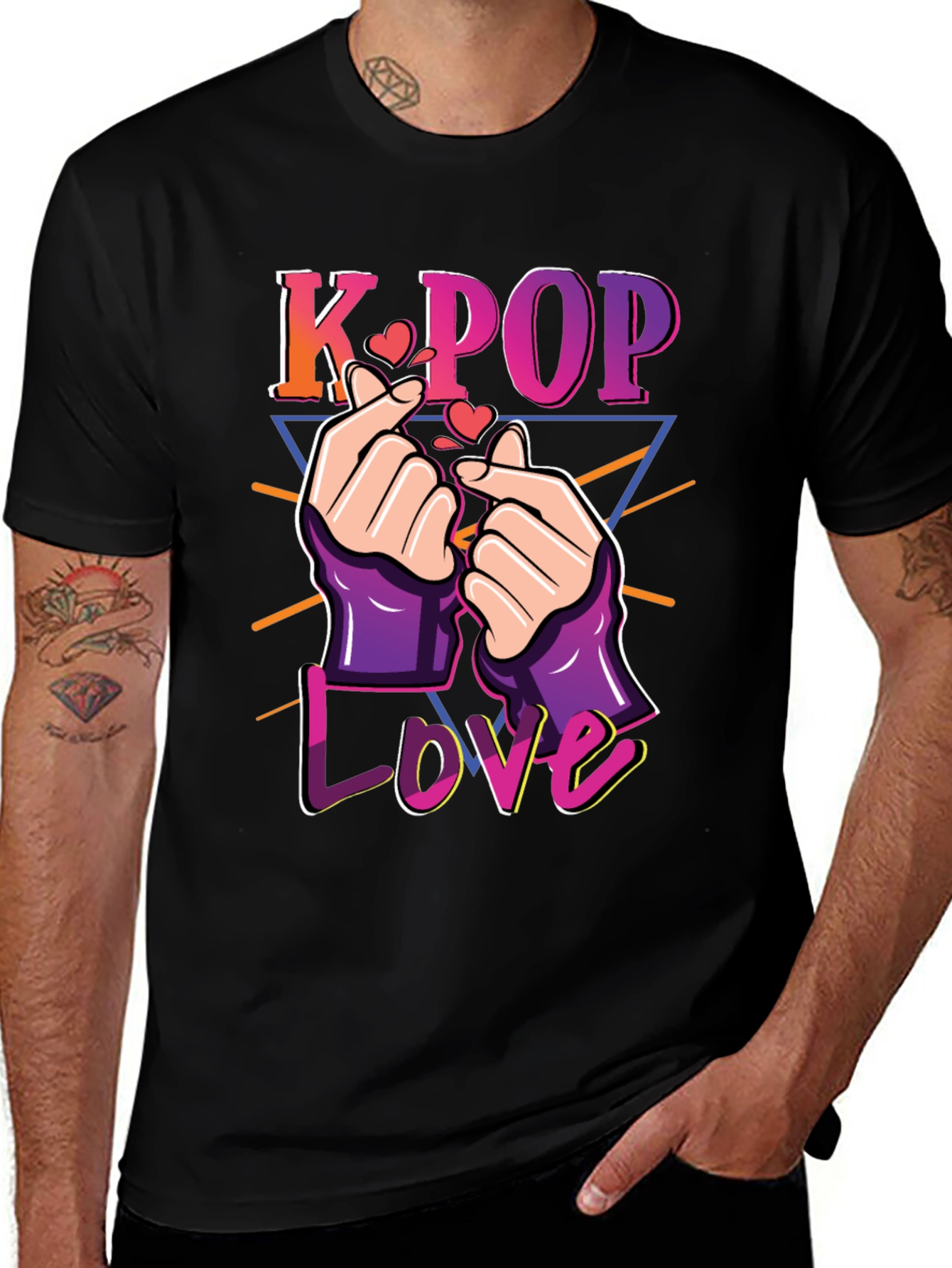 K-Pop Love Hand Sign Graphic Tee