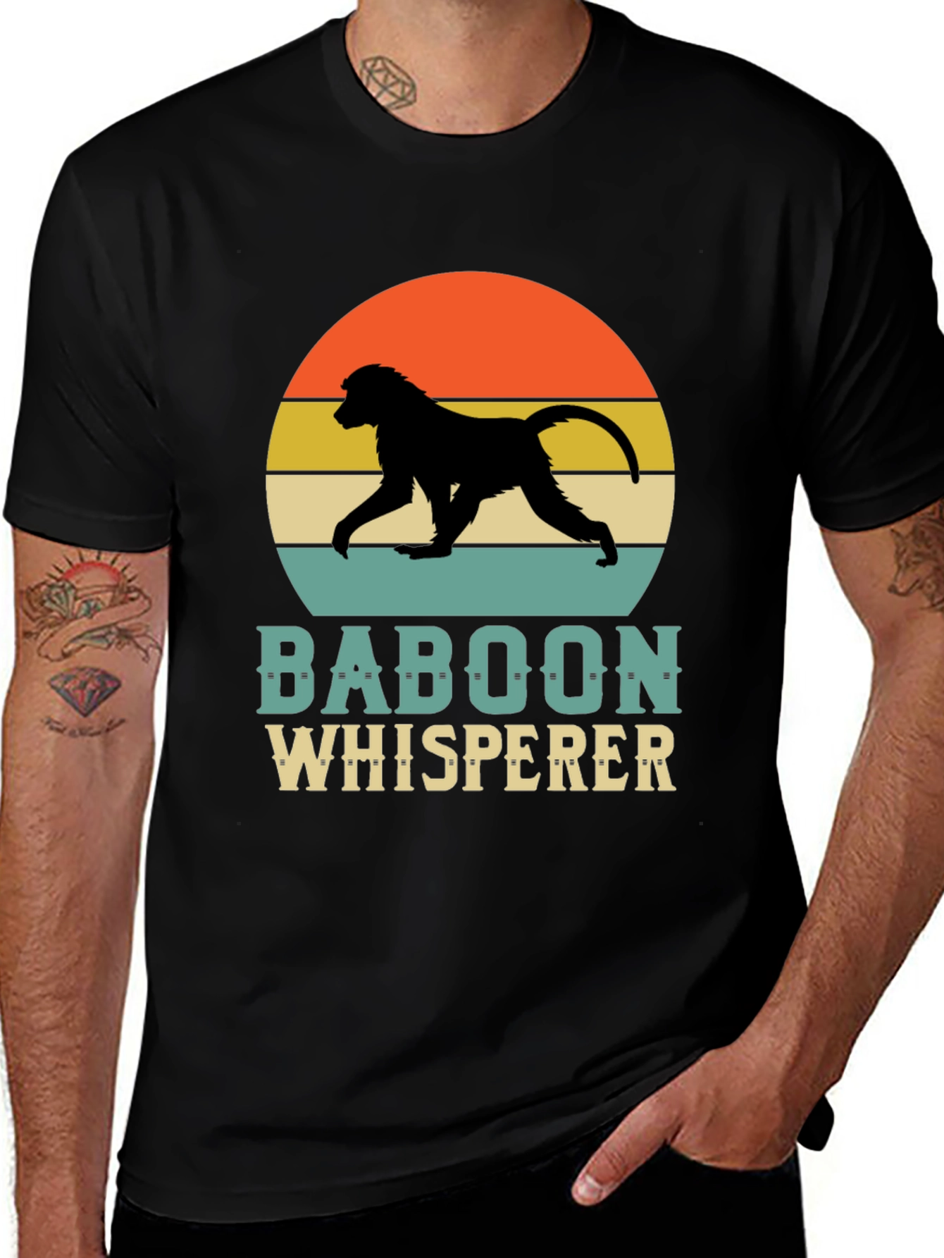 Variant 22 of Baboon Whisperer T-Shirt - Retro Design