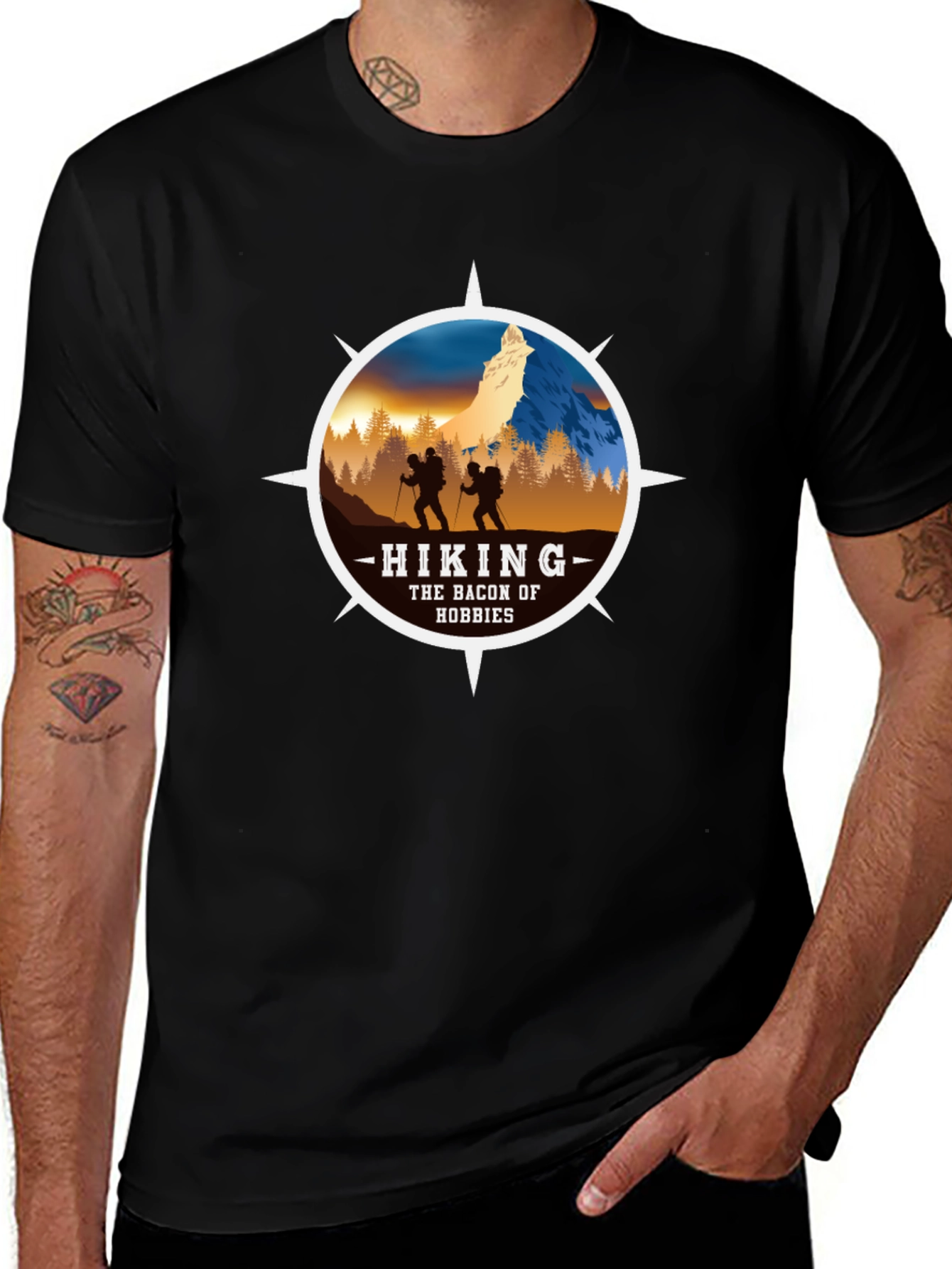 Variant 12 of Hiking T-Shirt - The Bacon of Hobbies