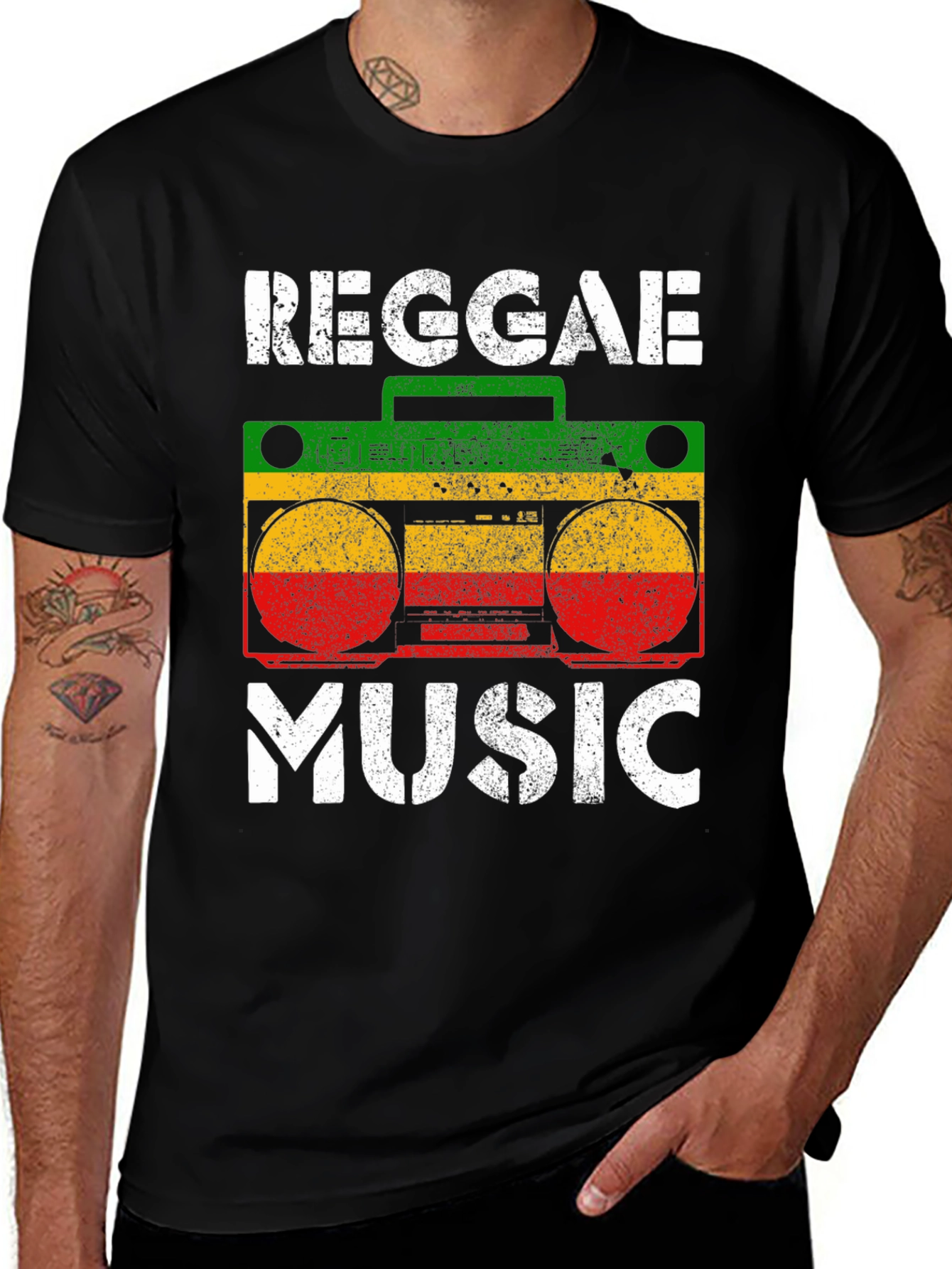 Variant 12 of Reggae Music Graphic T-Shirt