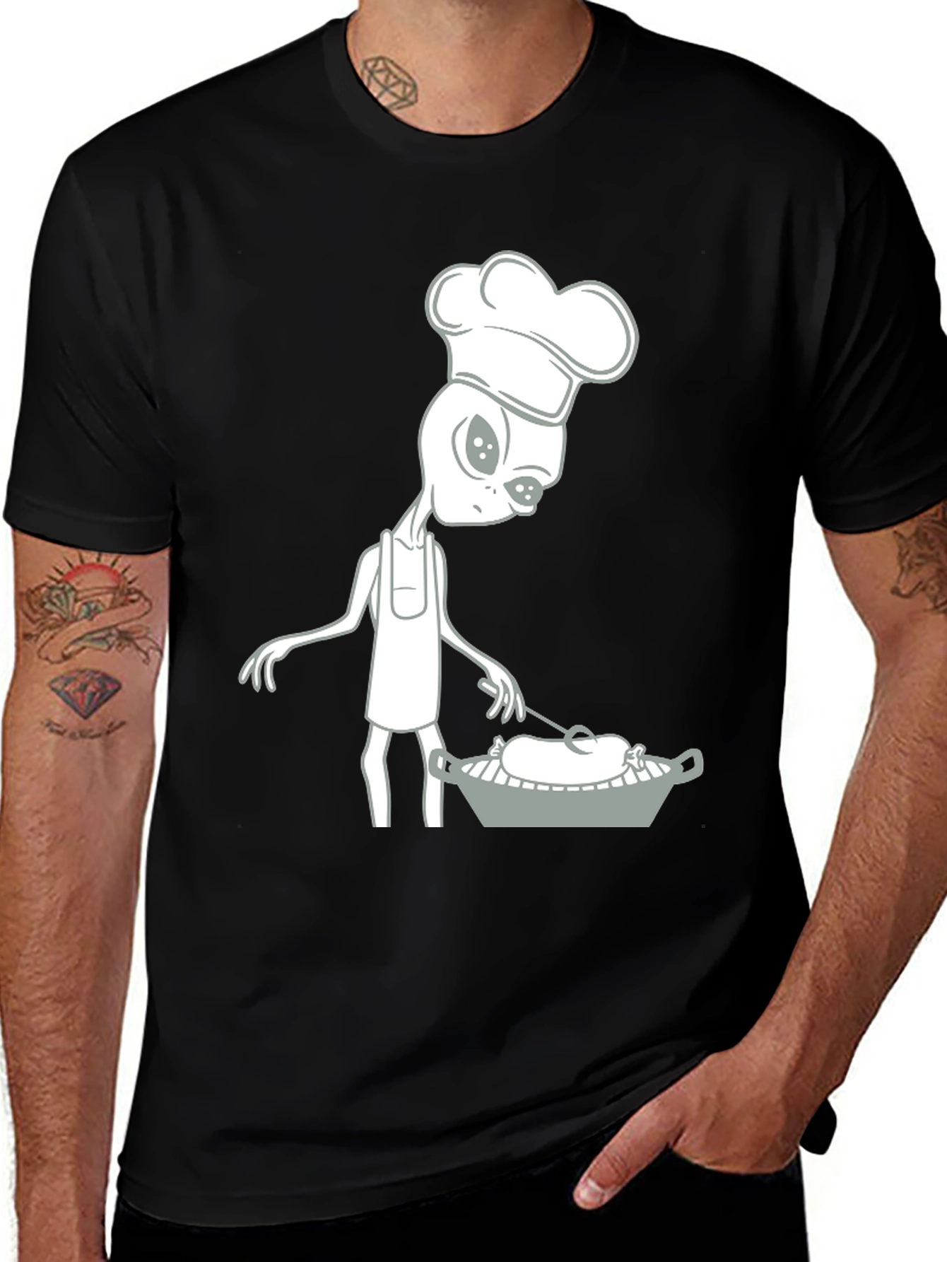 Variant 21 of Alien Chef T-Shirt - Out of This World Cooking!