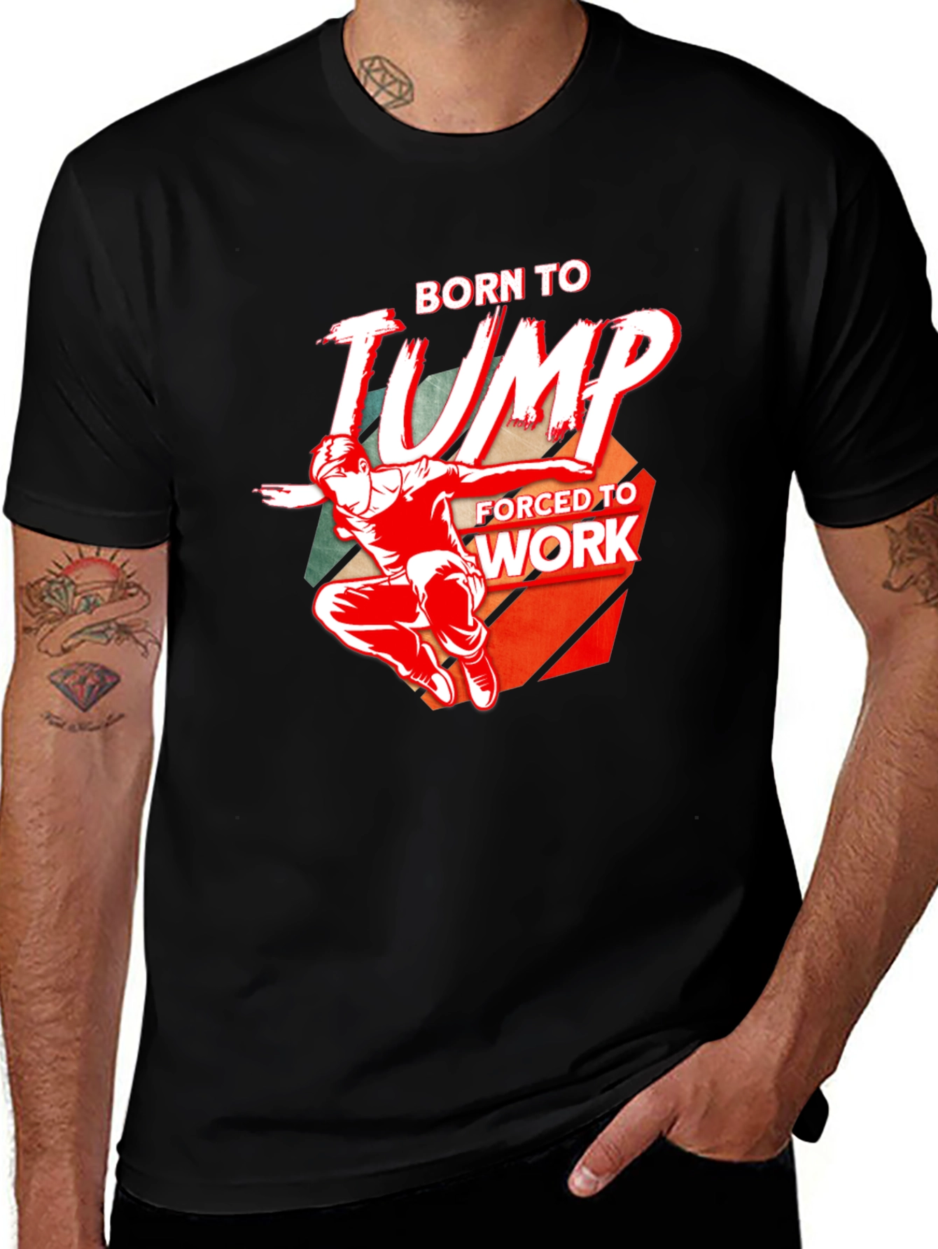 Variant 2 of Born To Jump - Men's Graphic T-Shirt