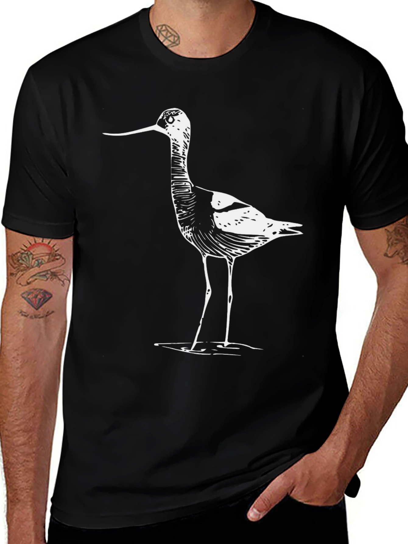 Variant 5 of Black Bird Graphic Tee | Minimalist Style