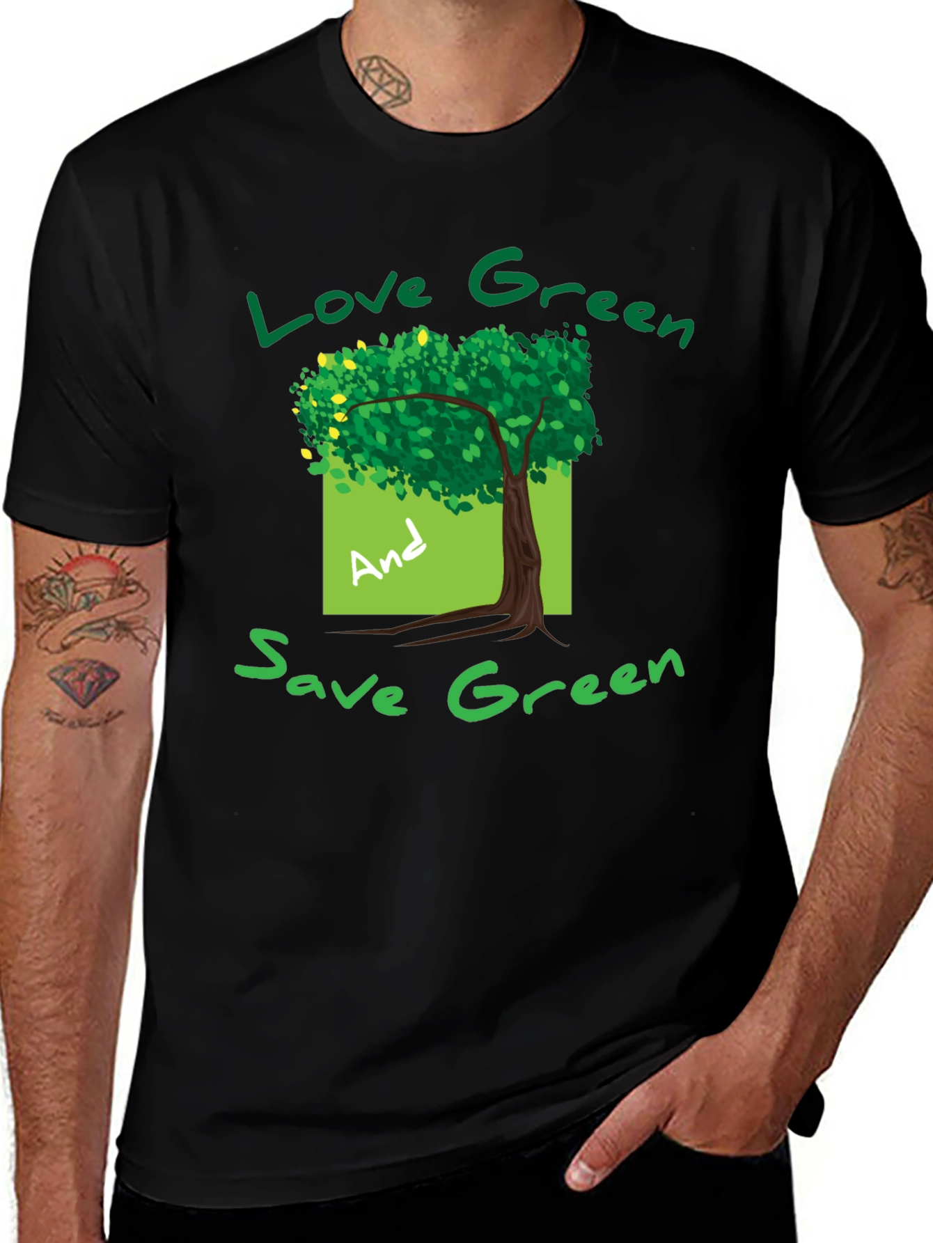 Variant 29 of Eco-Friendly Green Tree Graphic T-Shirt